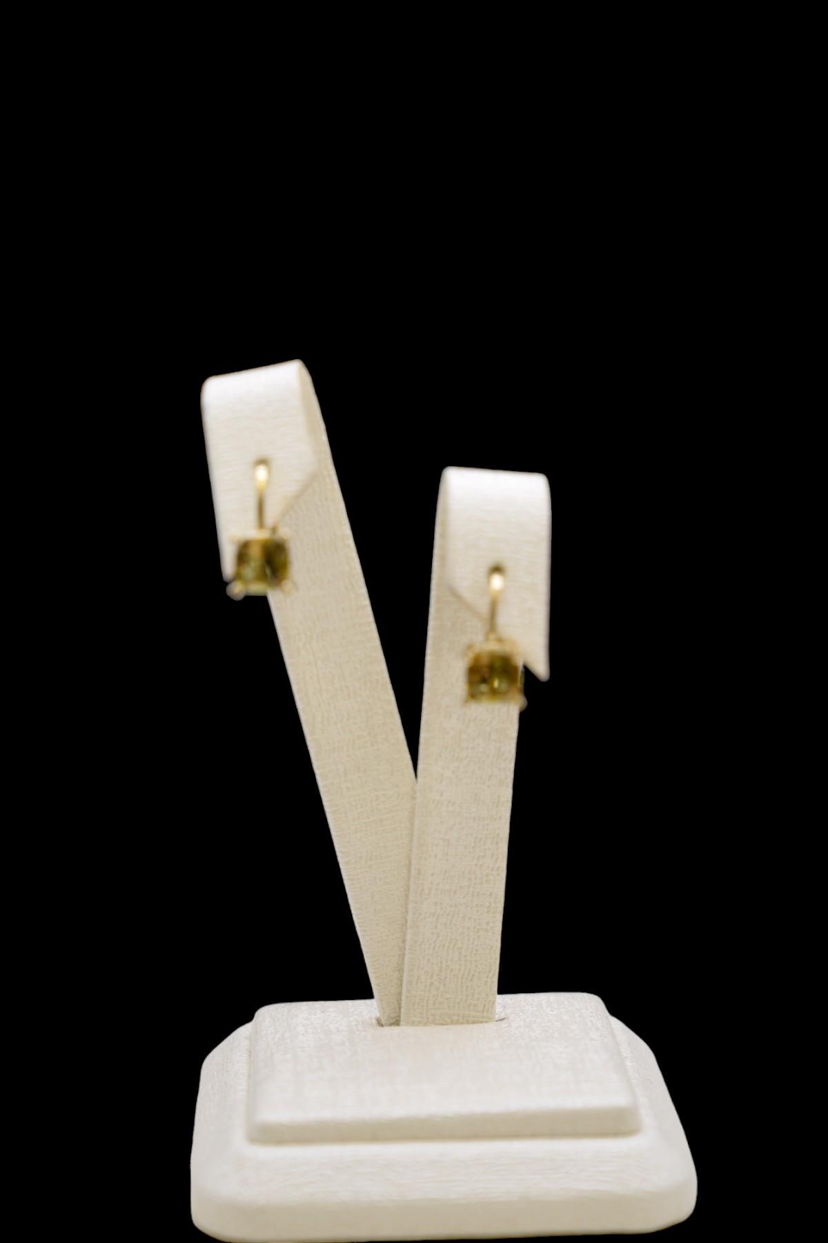 Sultanit Taşlı Küpe 14 Ayar