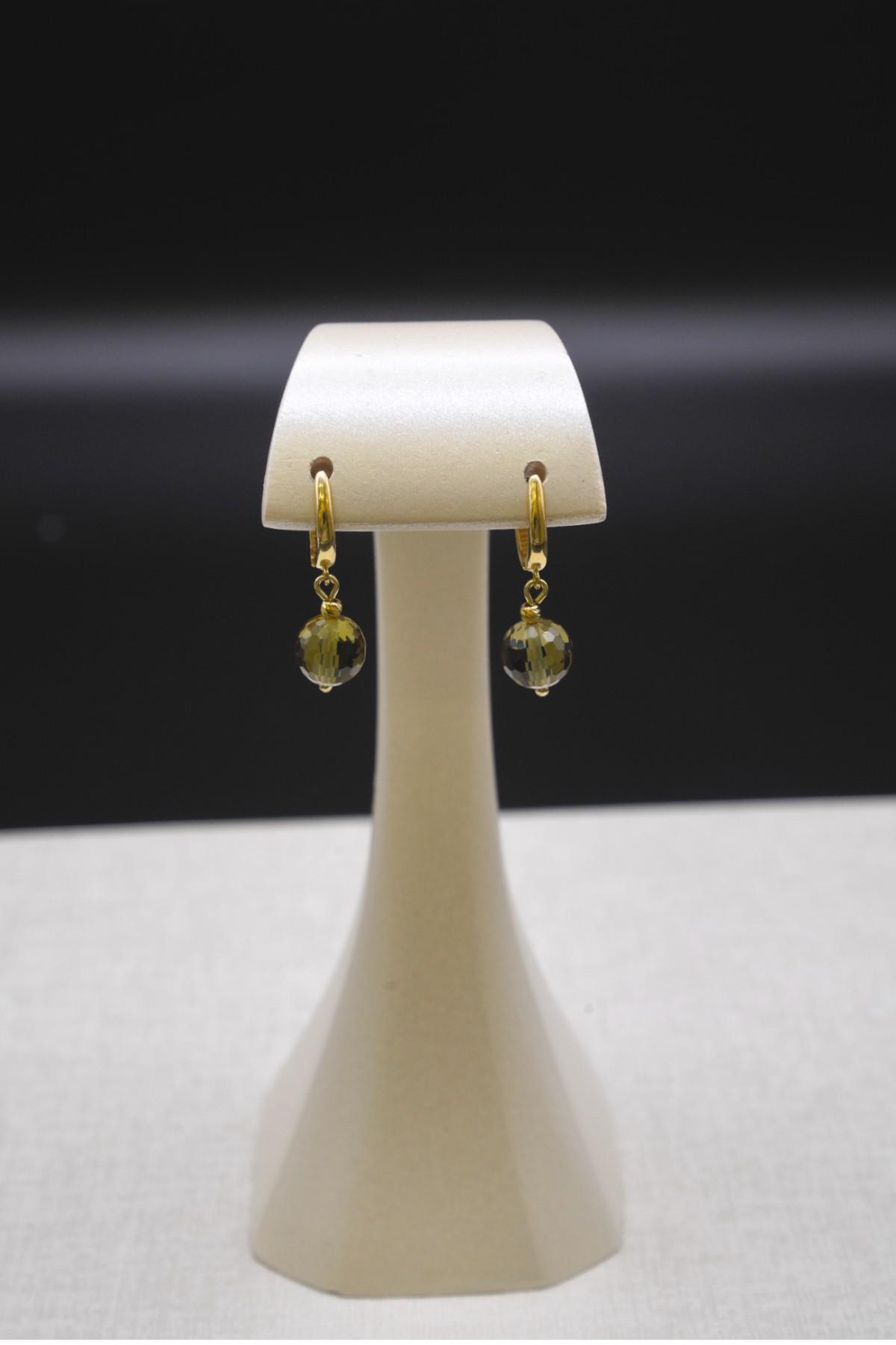 Sultanit Top Küpe 14 Ayar