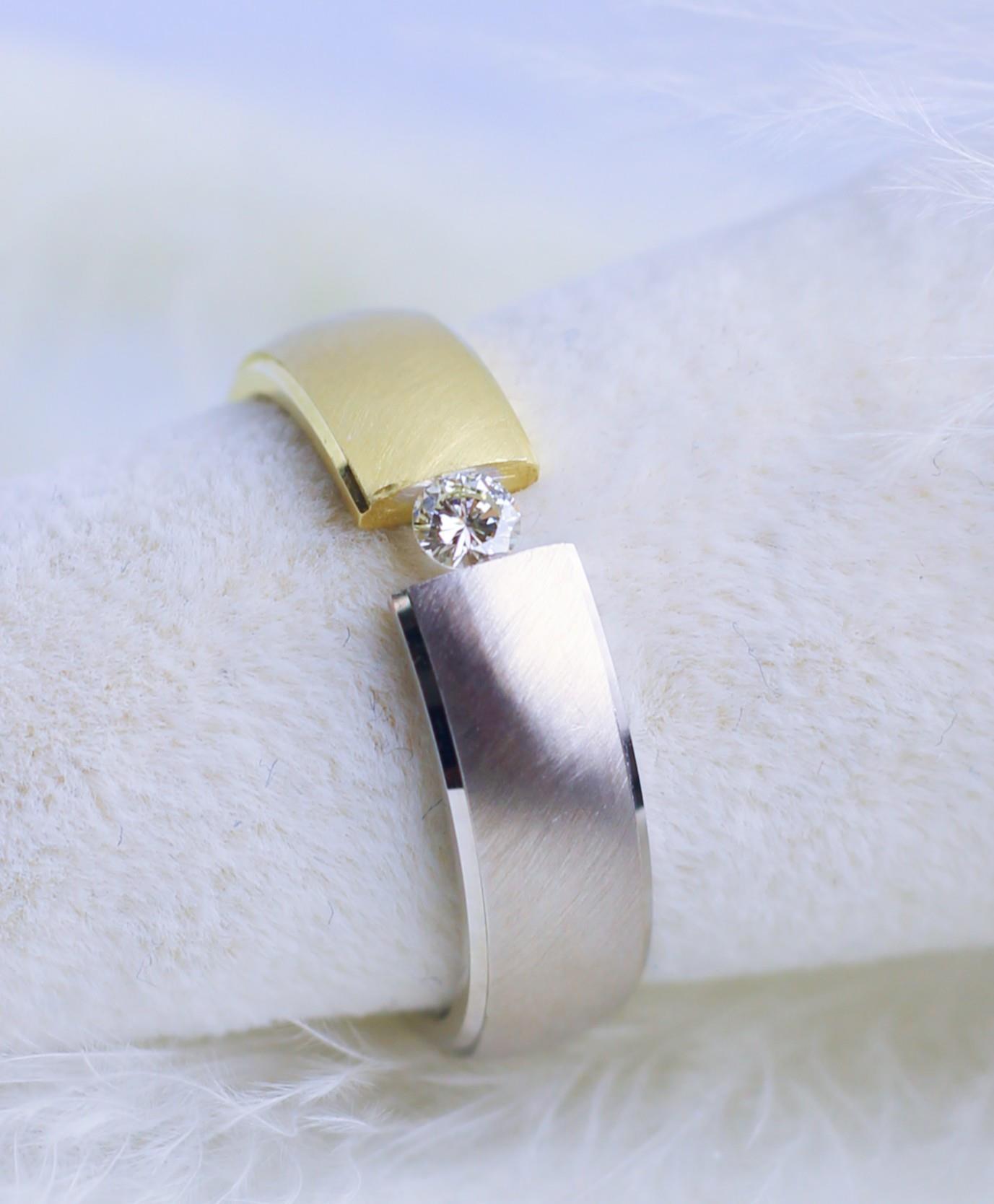 Solitär-Diamantring 14 Karat