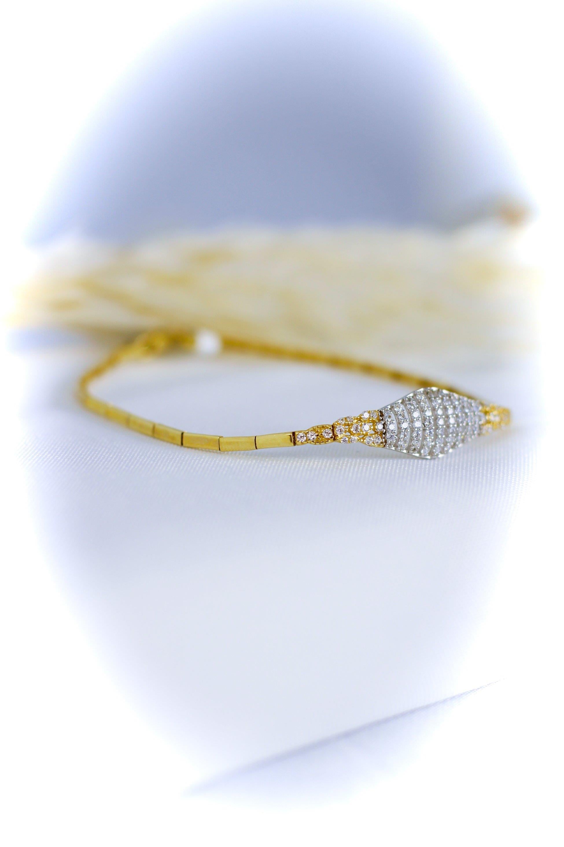 Zirkonstein-Armband 14 Karat