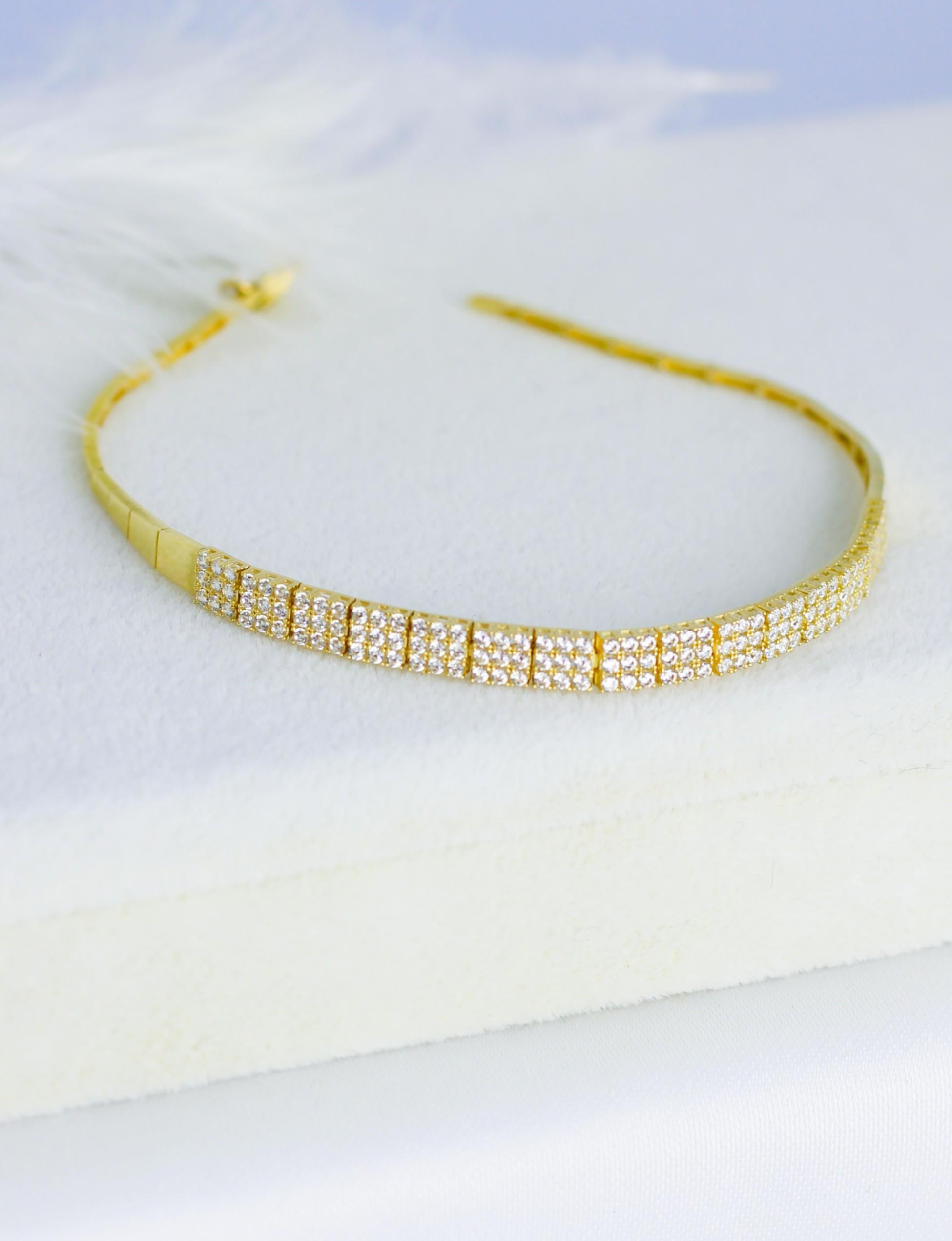 Zirkonstein-Armband 14 Karat