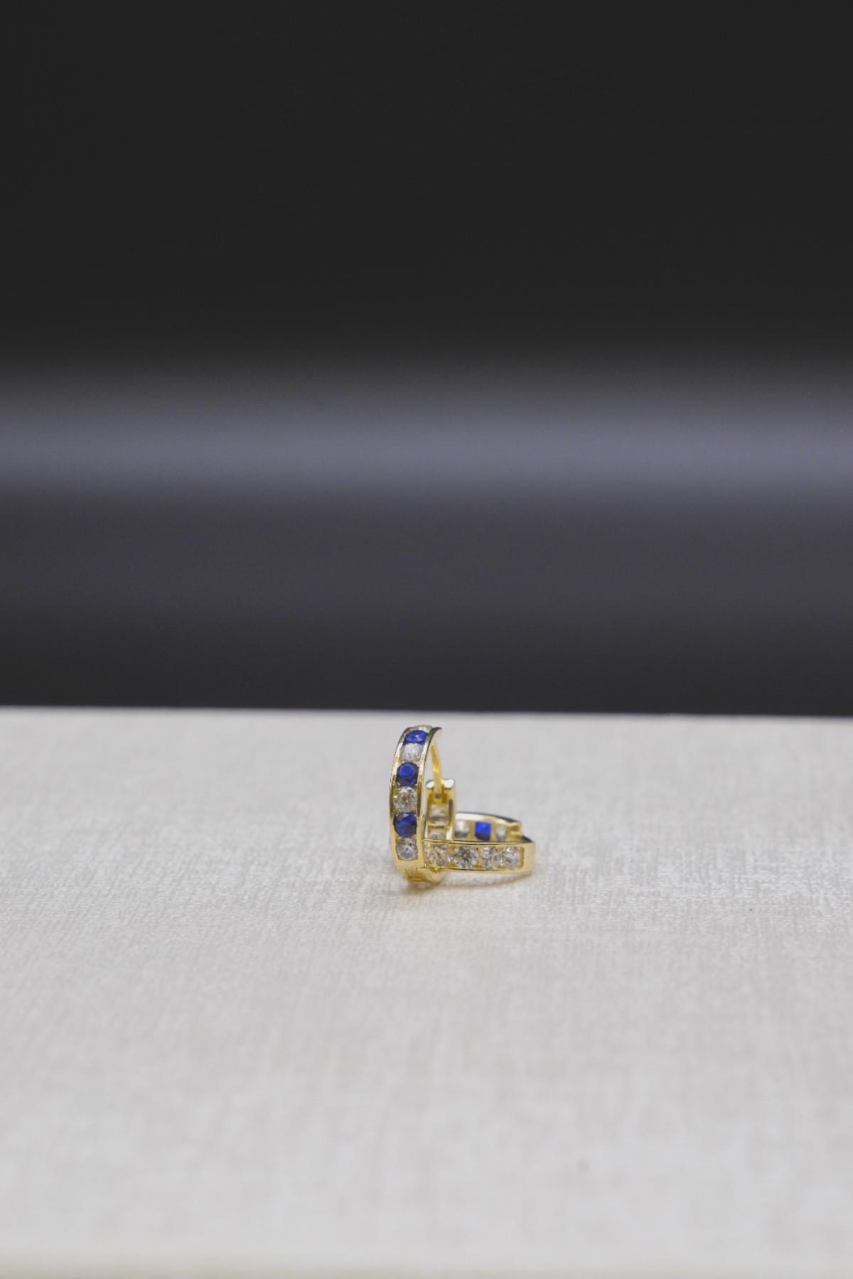 Zirkon Taşlı Çocuk Küpe 14 Ayar