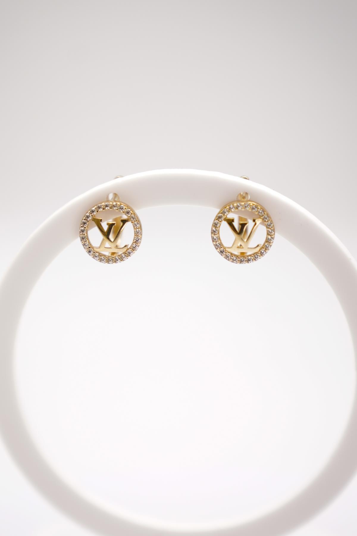 Zirkon Taşlı Yuvarlak Model 14 Ayar Altın Küpe | Işıltılı ve Şık Tasarım