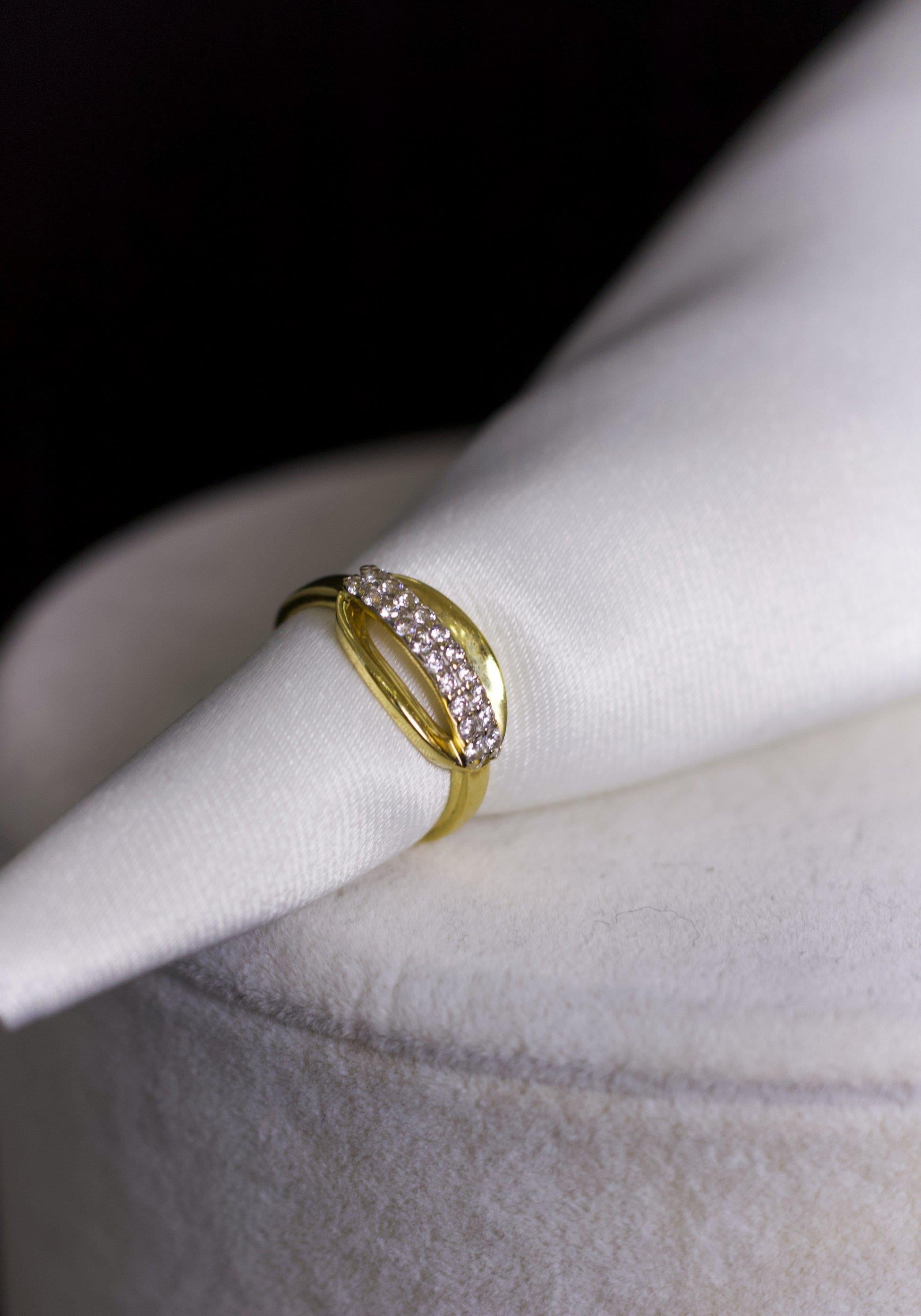 Zirkonsteinring 14 Karat