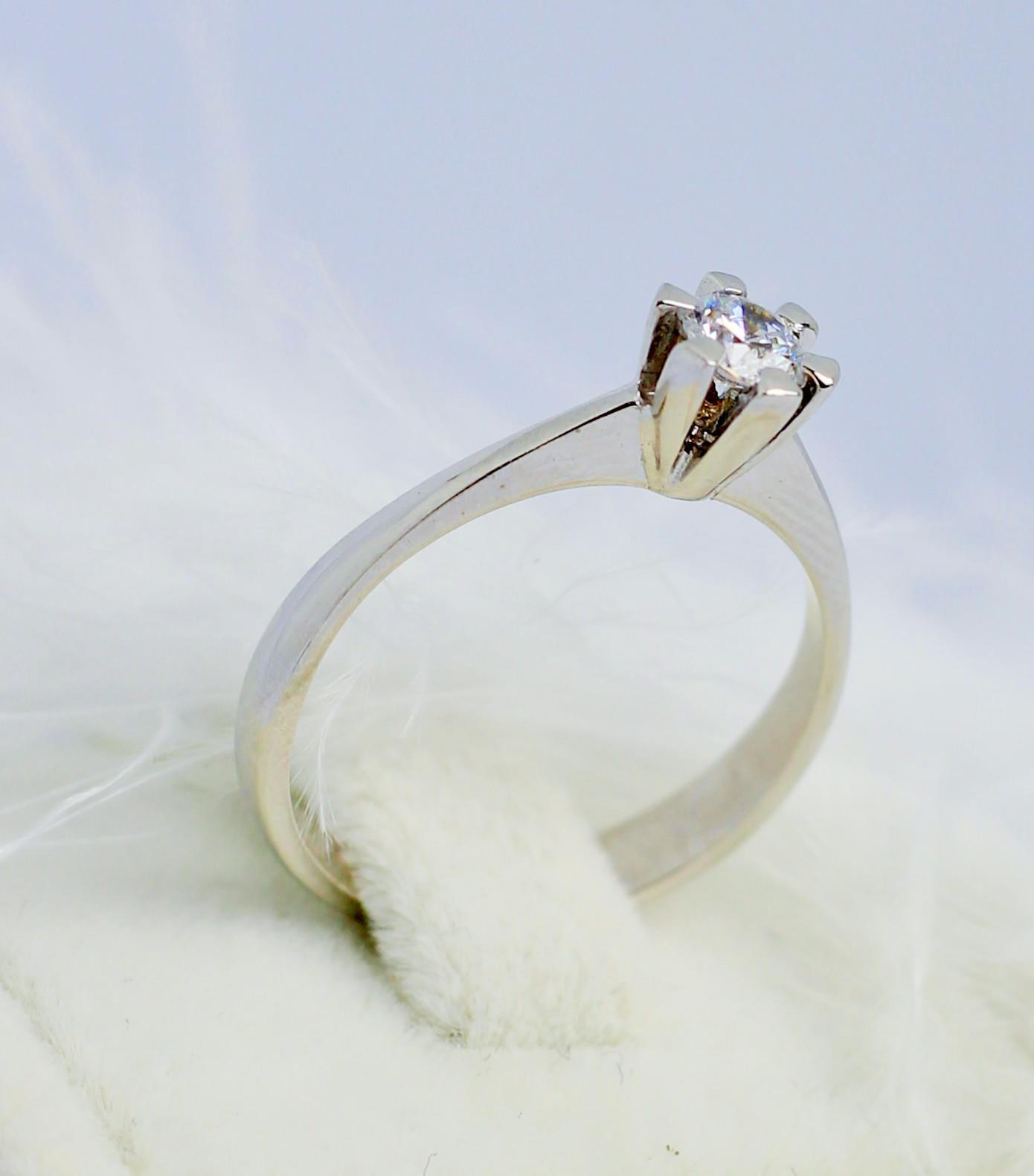 Zirkon-Solitärring 14 Karat