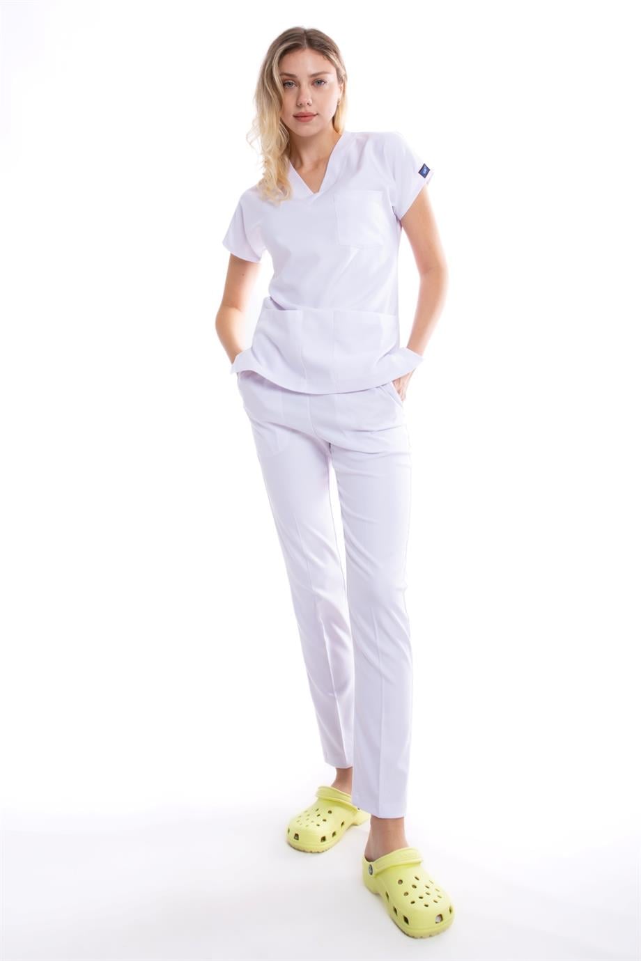 BEYAZ CORE-FLEX KADIN CERRAHİ TAKIM