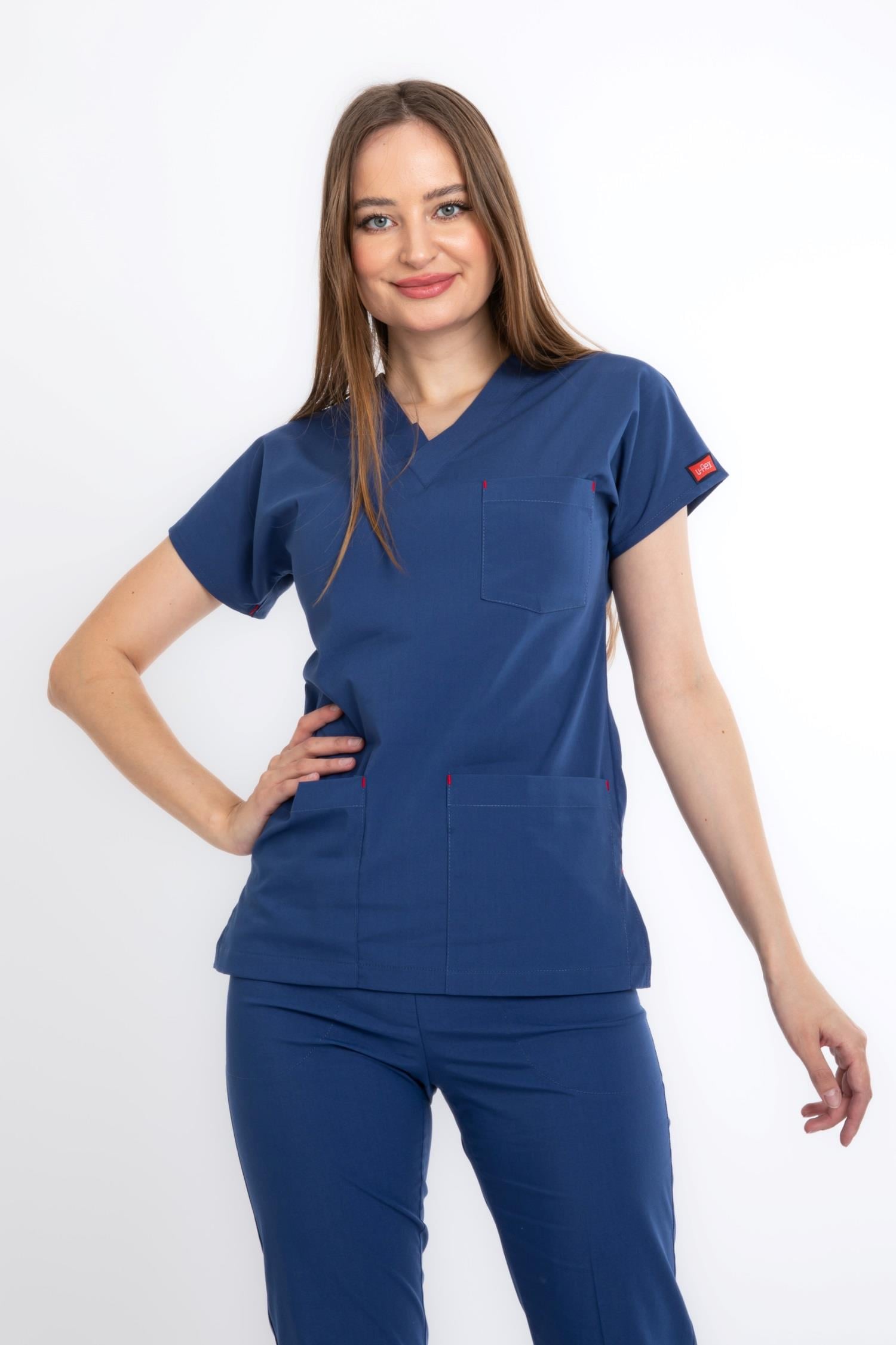 FIRTINA MAVİ U-FLEX KADIN LİKRALI TEK ÜST