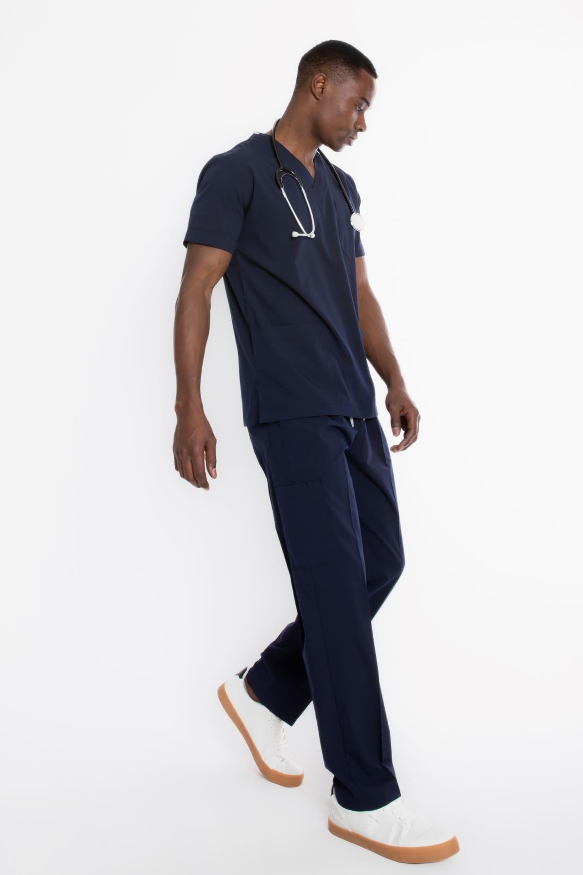 LACİVERT U-FLEX ERKEK SCRUBS TAKIM