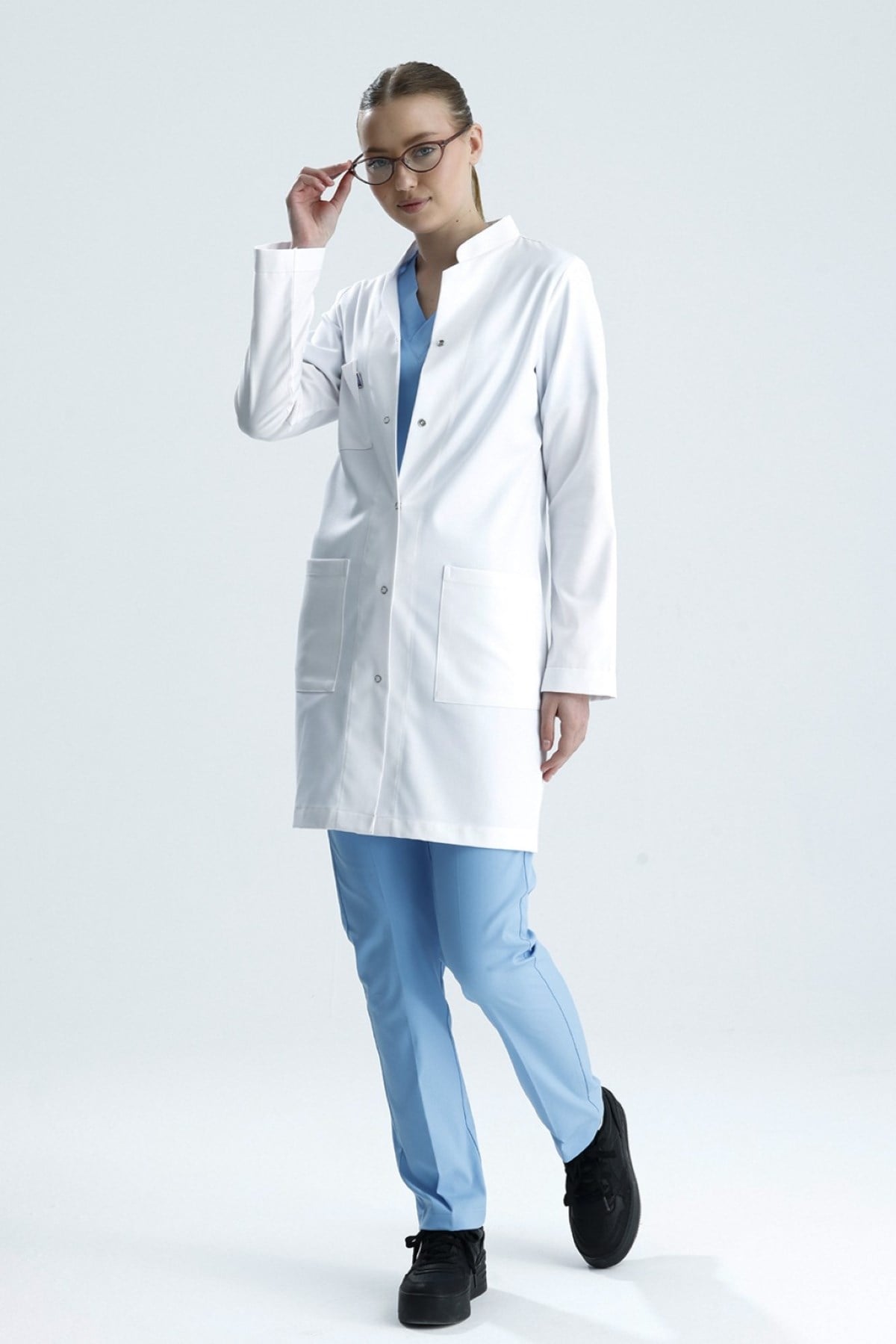 LİKRALI, UZUN BOY, HAKİM YAKA, KADIN DOKTOR ÖNLÜĞÜ