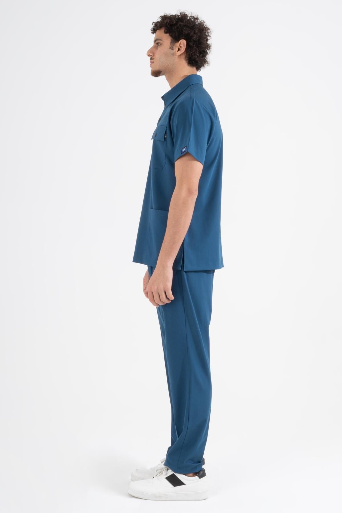 PETROL MAVİ MILAN PREMIUM SCRUBS TAKIM