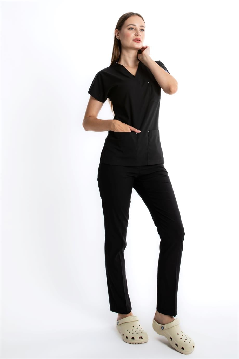 SİYAH CORE-FLEX KADIN CERRAHİ TAKIM