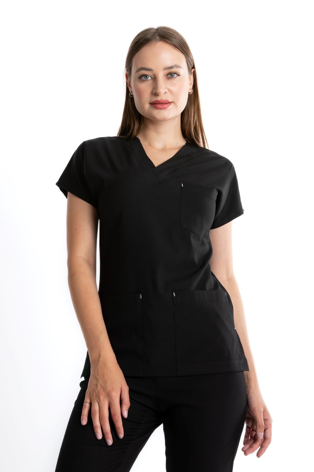 SİYAH CORE-FLEX KADIN LİKRALI TEK ÜST