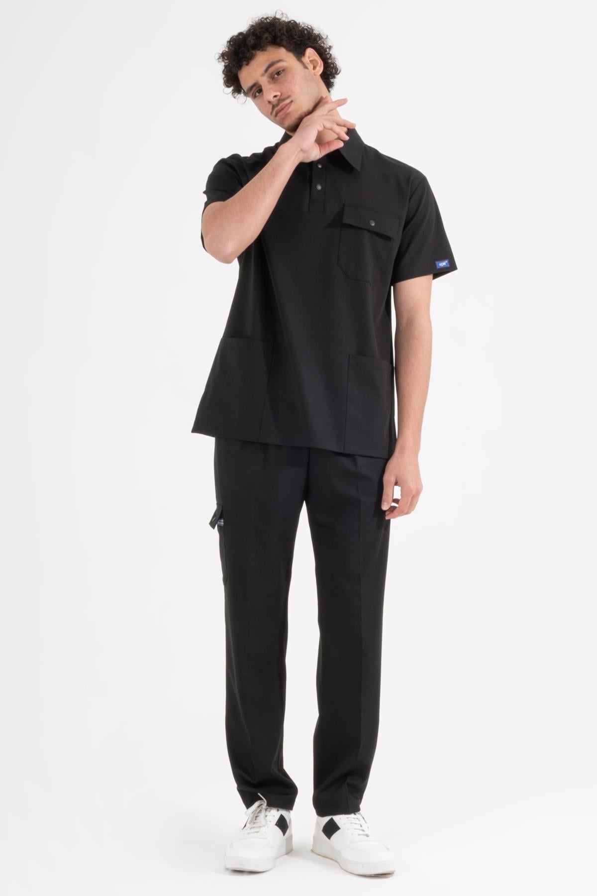 SİYAH MILAN PREMIUM SCRUBS TAKIM