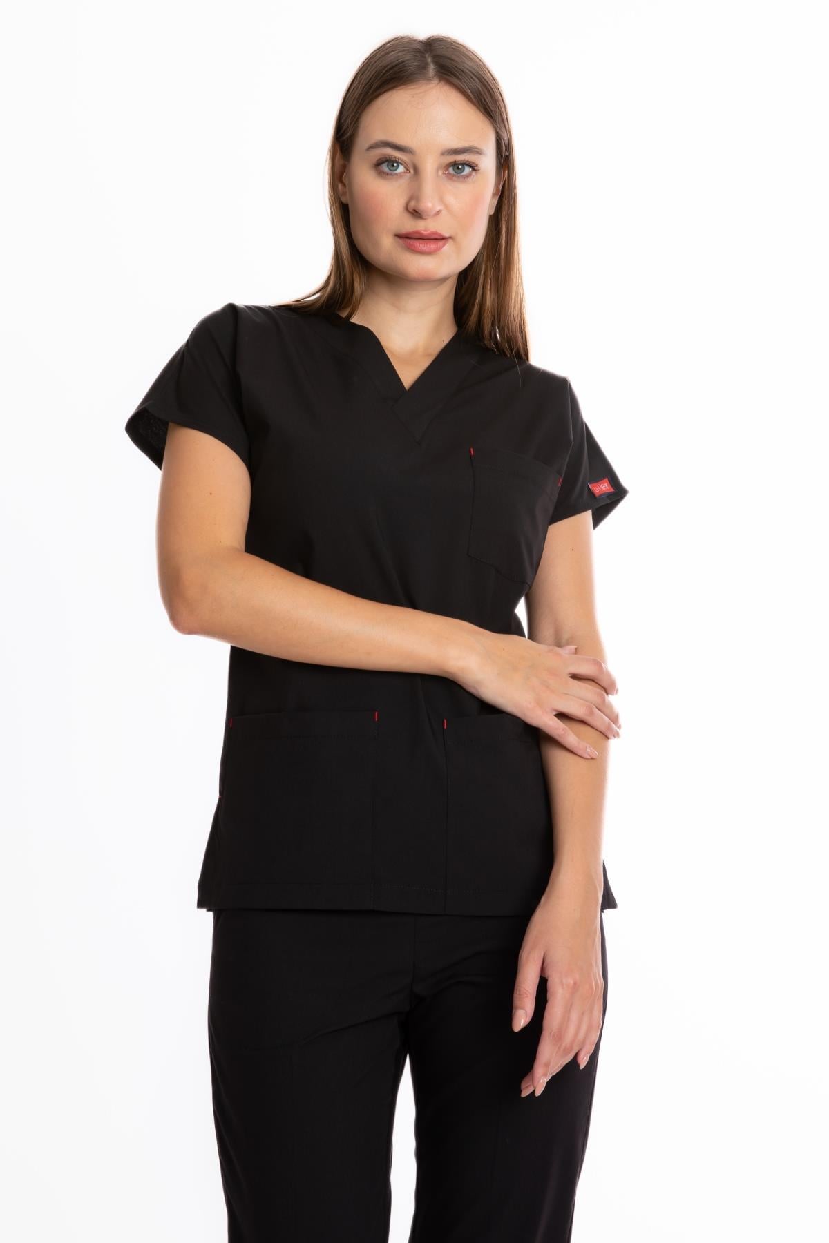 SİYAH U-FLEX KADIN LİKRALI TEK ÜST