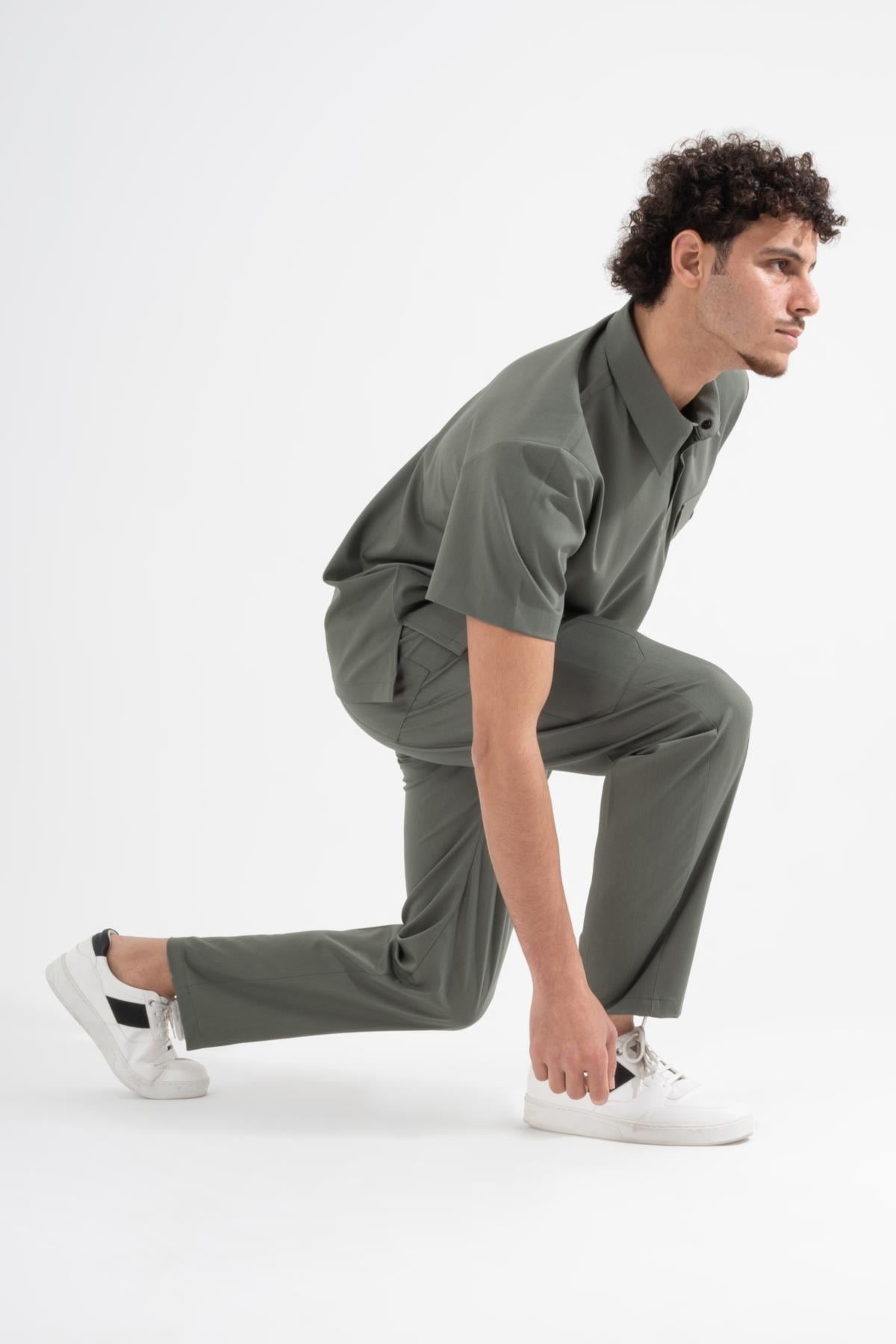 ZEYTİN YEŞİLİ MILAN PREMIUM SCRUBS TAKIM