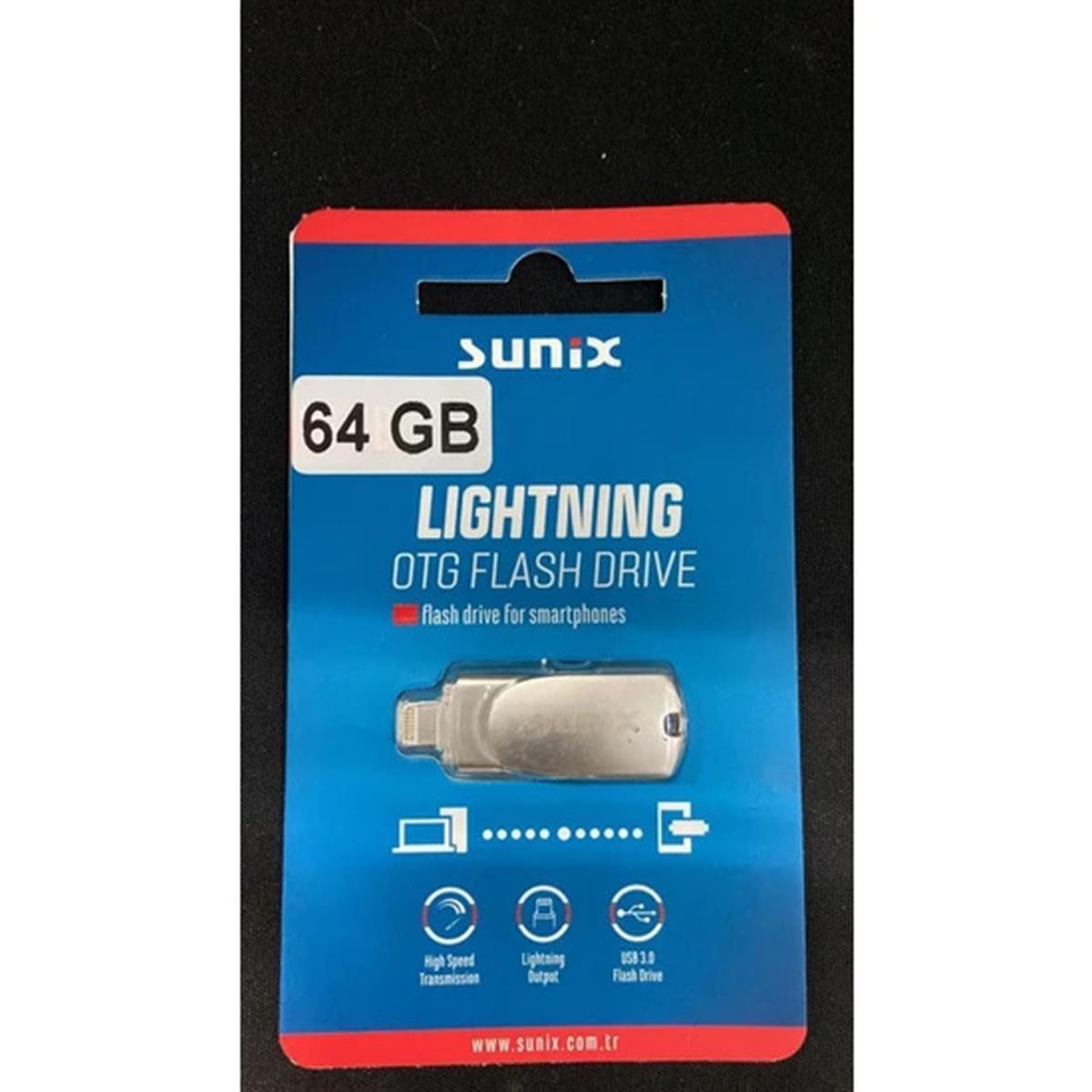 Sunix 64gb Metal Otg Lightning Flash Bellek