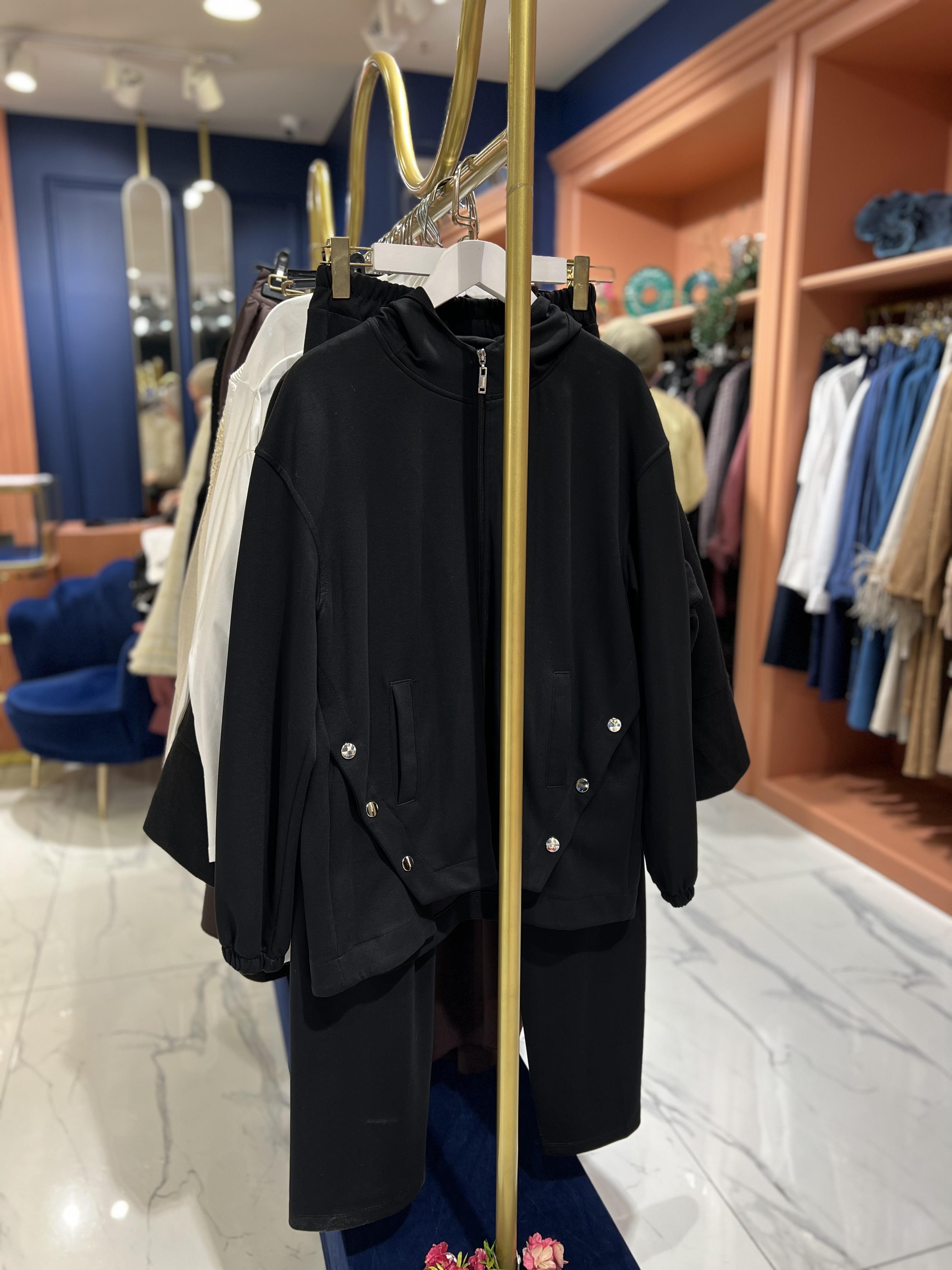 Çıtçıt Detaylı Oysh Takım | Siyah