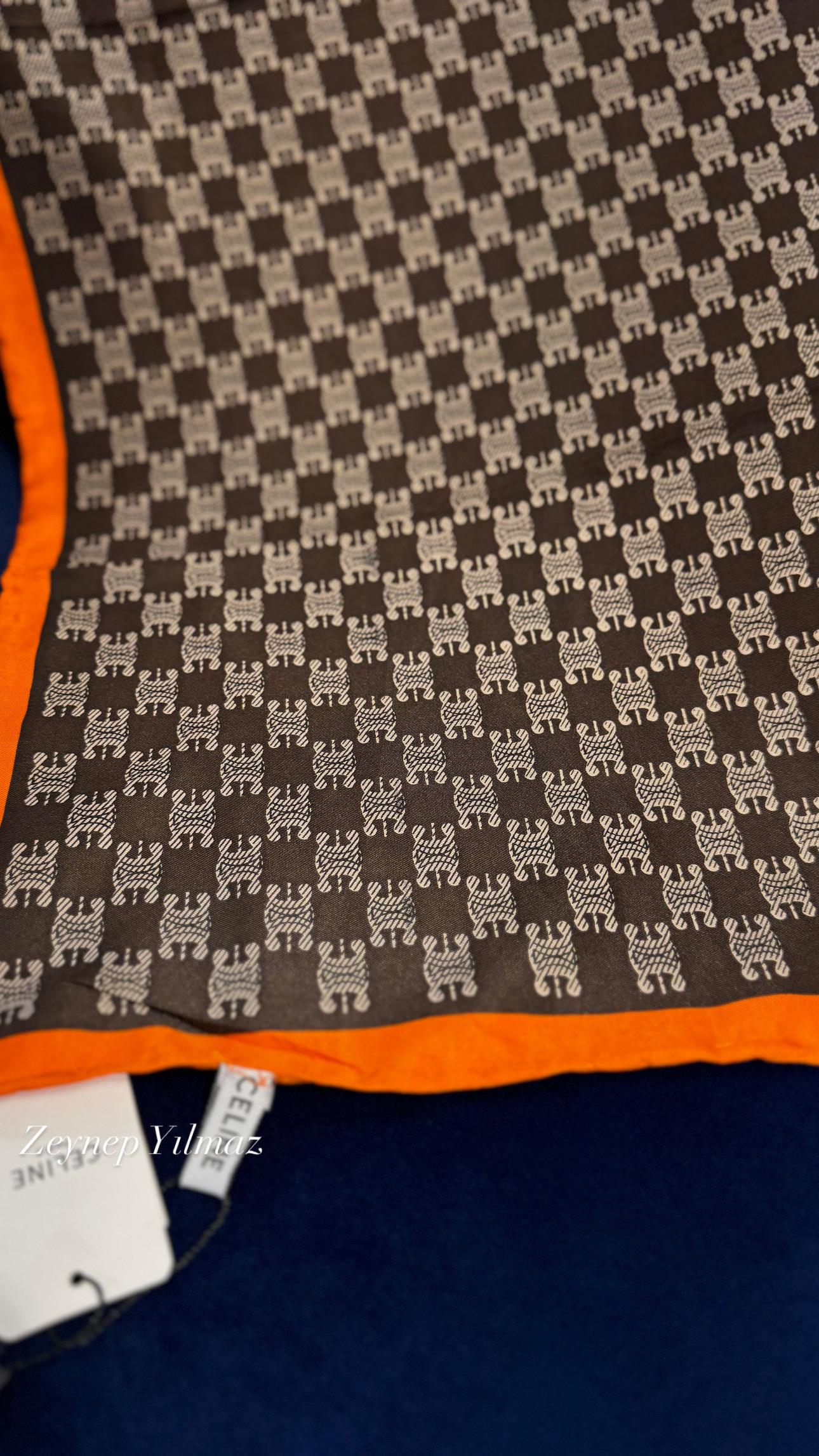 CL İthal Twil Eşarp Monogram Turuncu