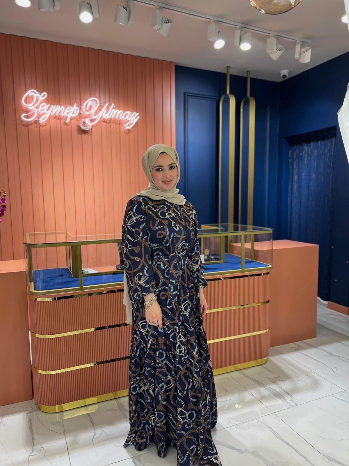 İpek Şifon Hawaii Elbise