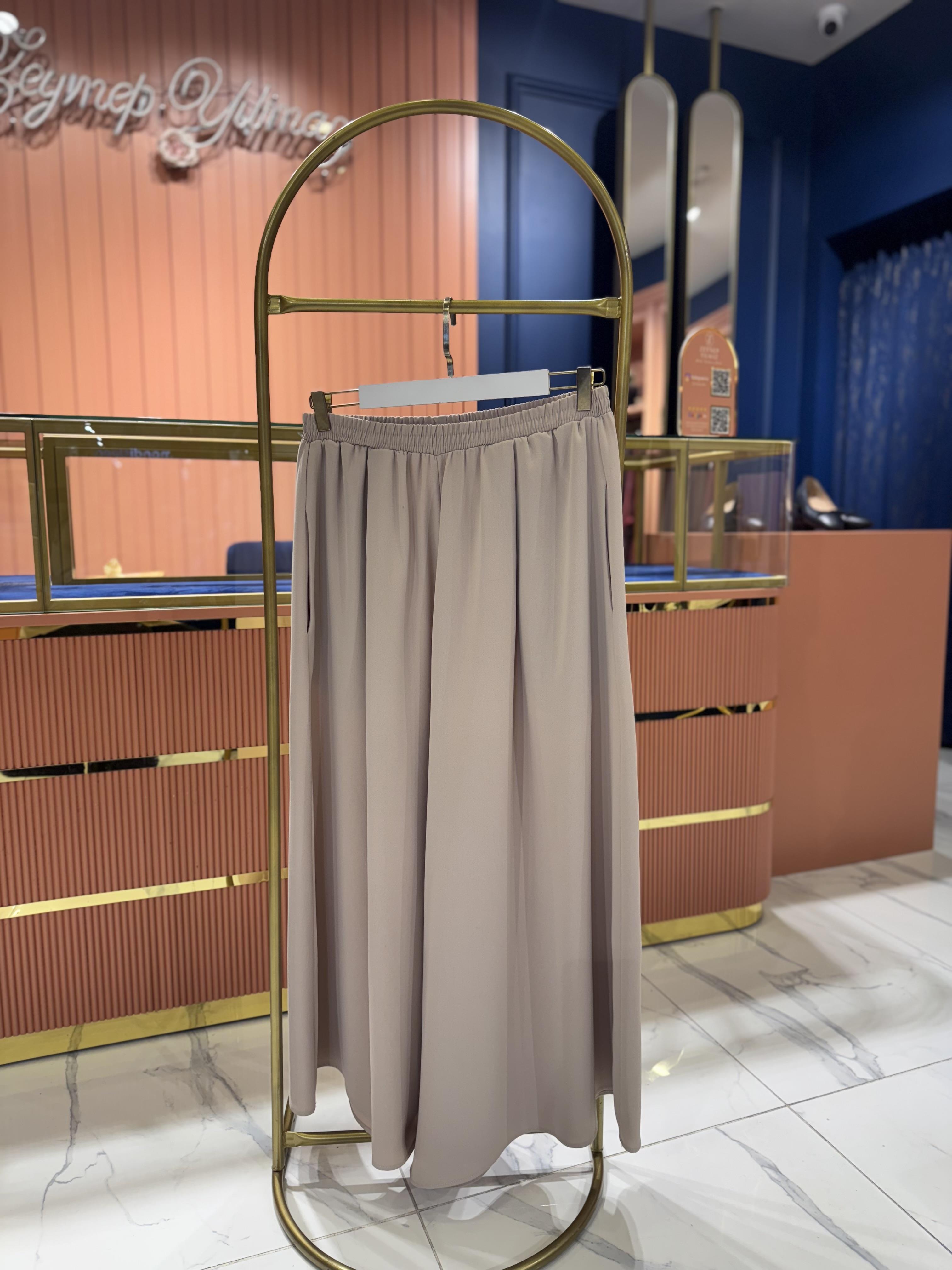 Premium Bol Paça Krep Pantolon | Bej