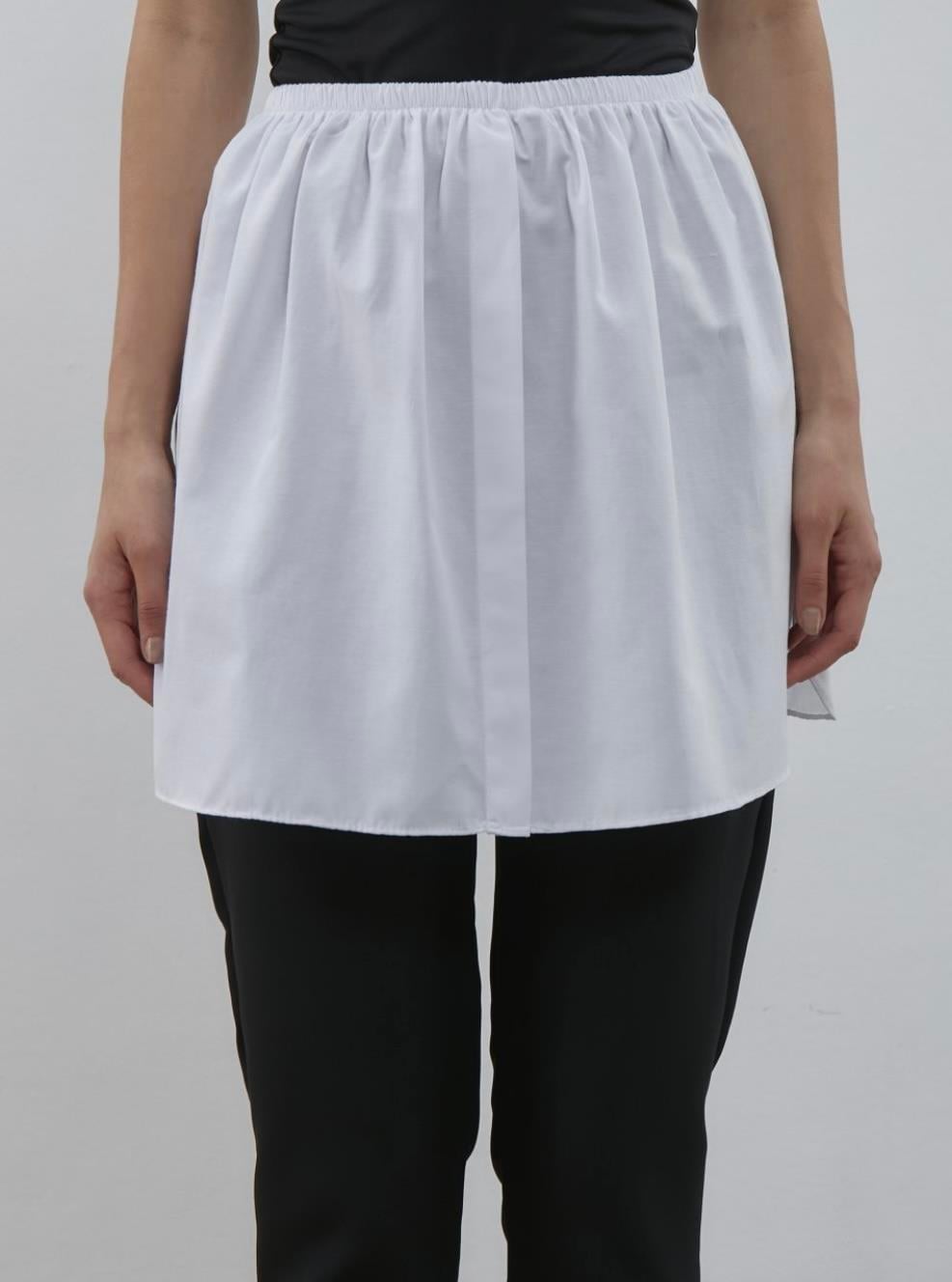 Yarım Poplin İçlik | Beyaz