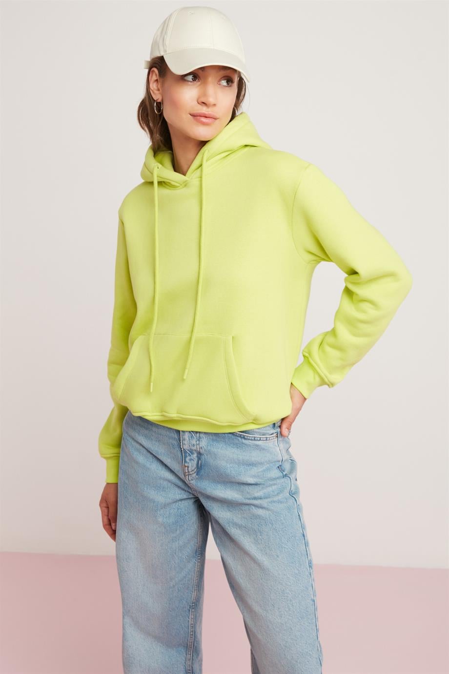 DİANE Örme Relaxed Yeşil Tekli Sweatshirt