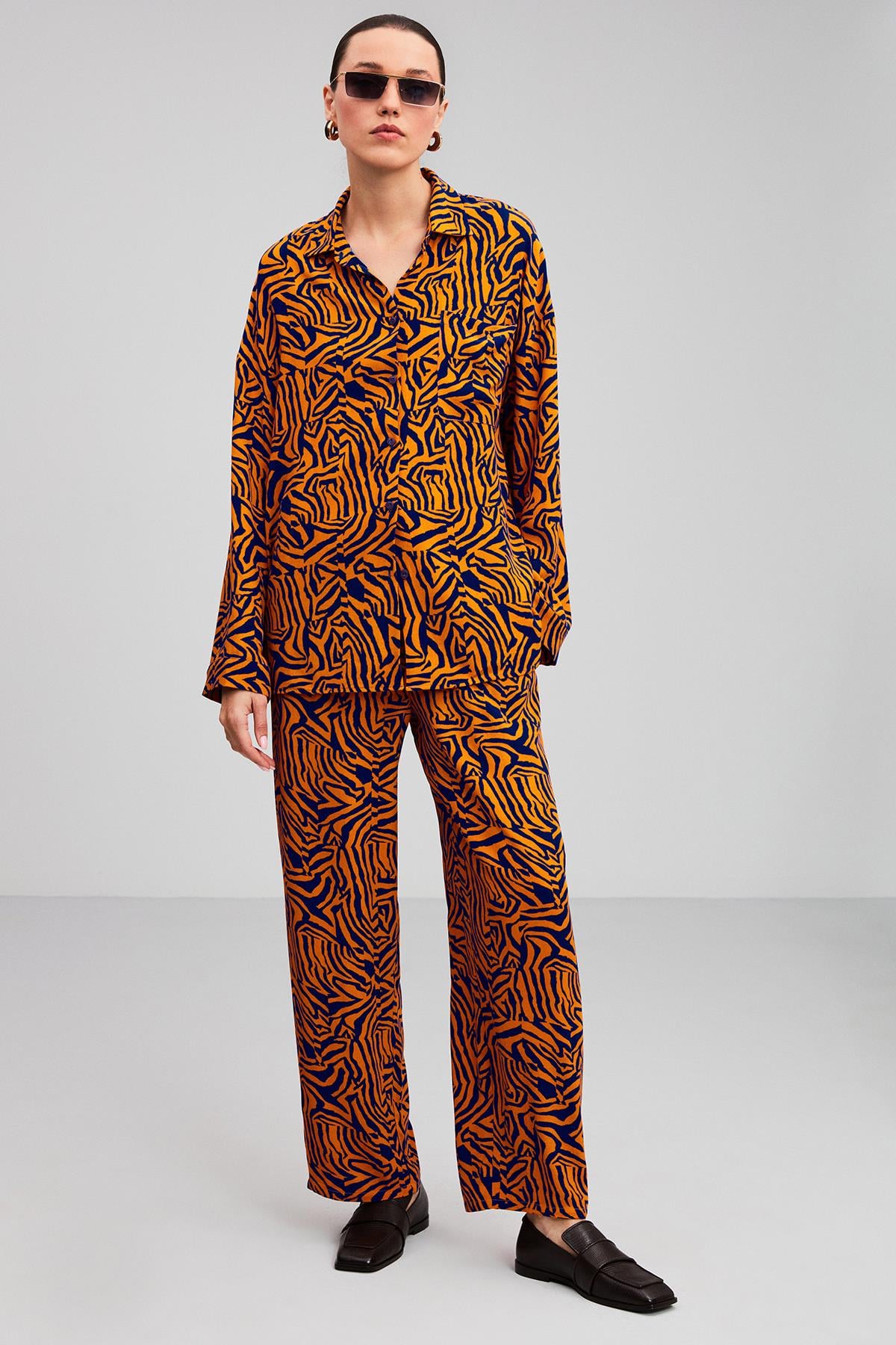 Florian Culotte Loose Fit Turuncu Pantolon