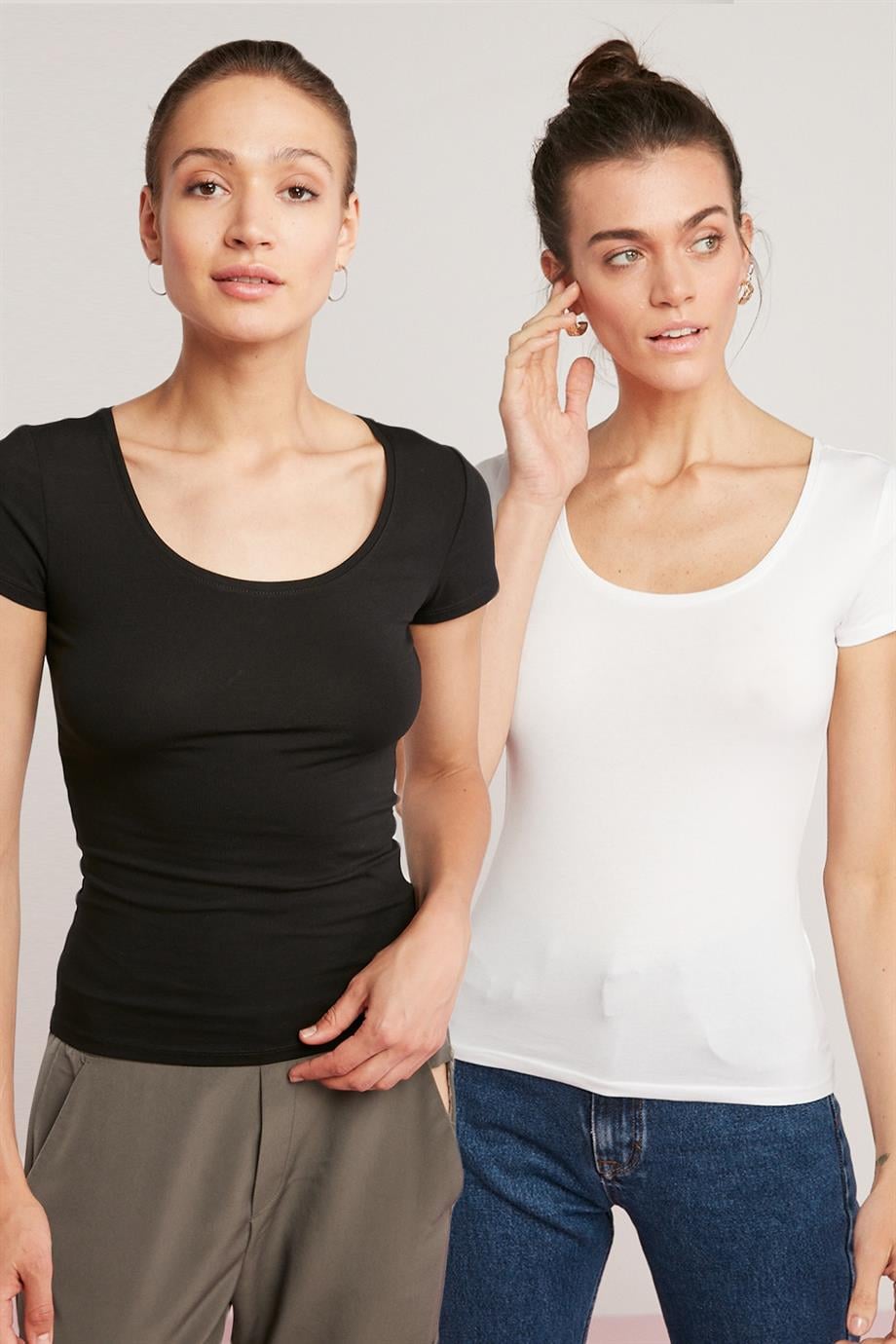 NİXİE Örme Regular Siyah - Beyaz 2 Body