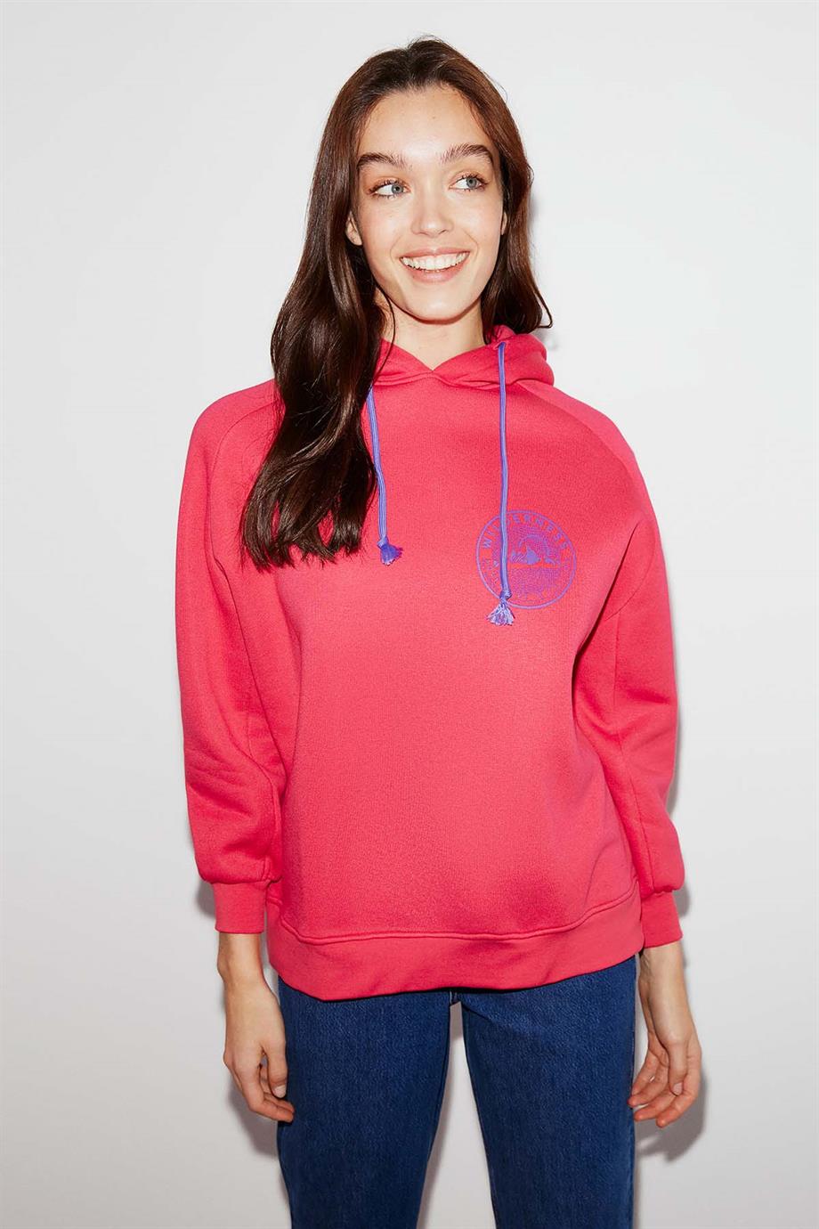 POLINIA Örme Comfort Pembe  Sweatshirt