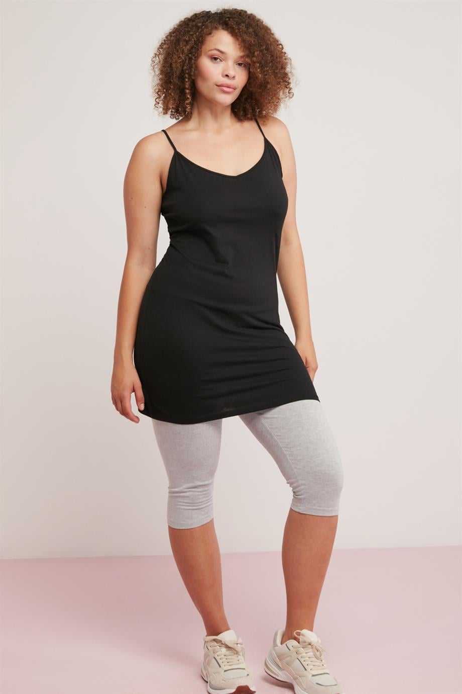 SABİNA Örme Regular Siyah Tekli Büyük Beden Body