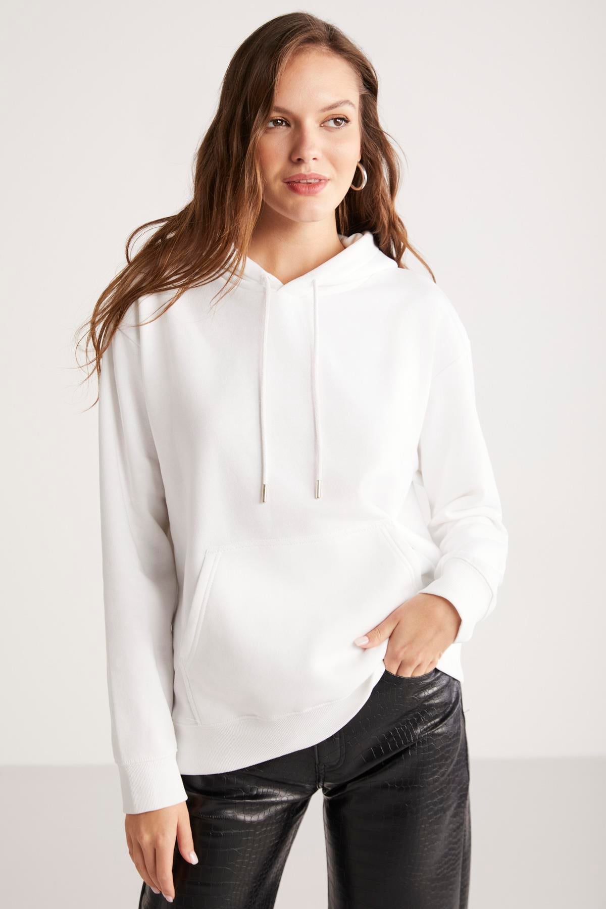 TEREZA Kadın Beyaz Sweatshirt