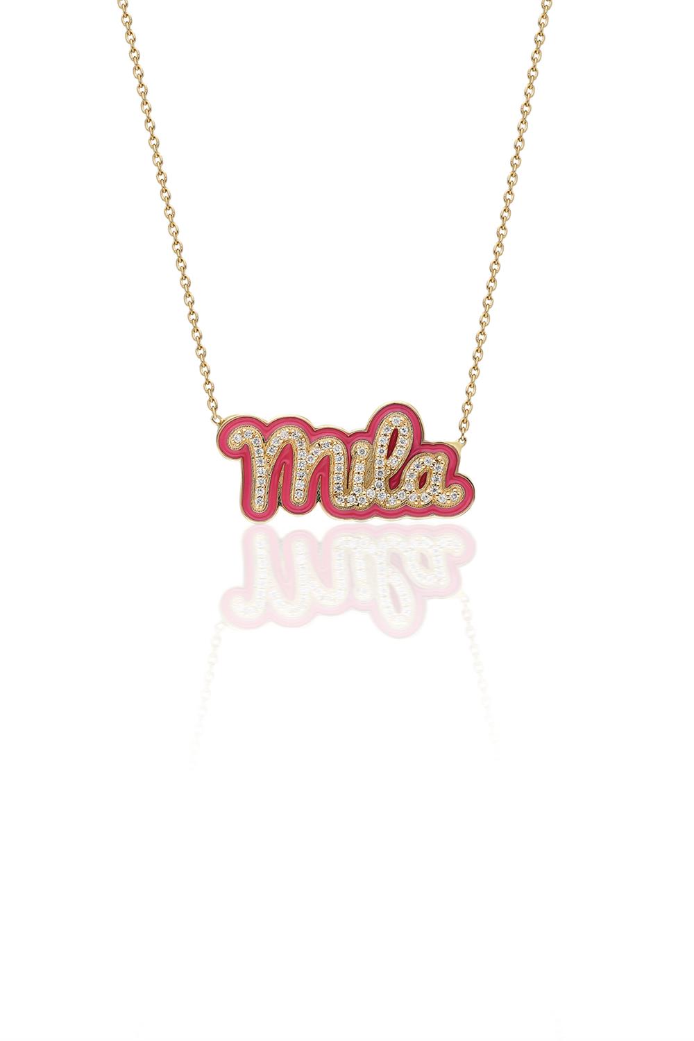 Gölgeli Script İsim Kolye