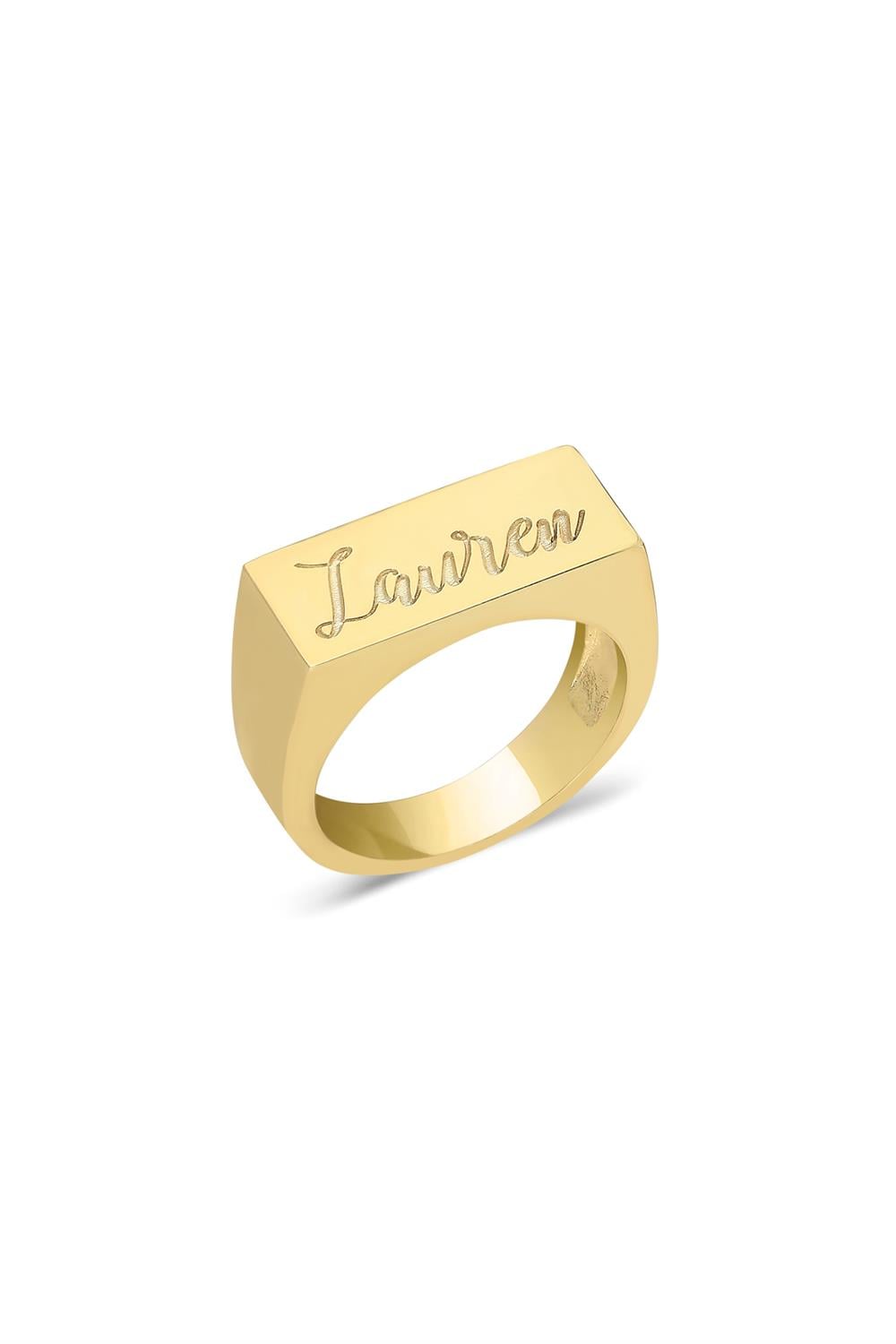 Mühür Script İsim Yüzük