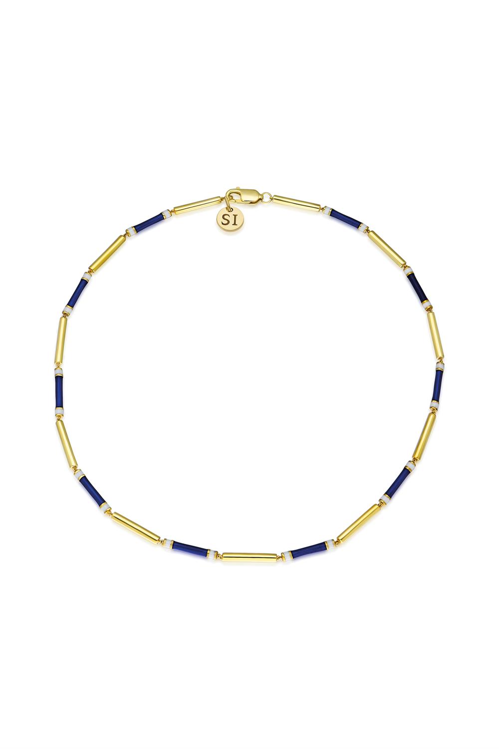 Candy Mavi Mineli Kolye