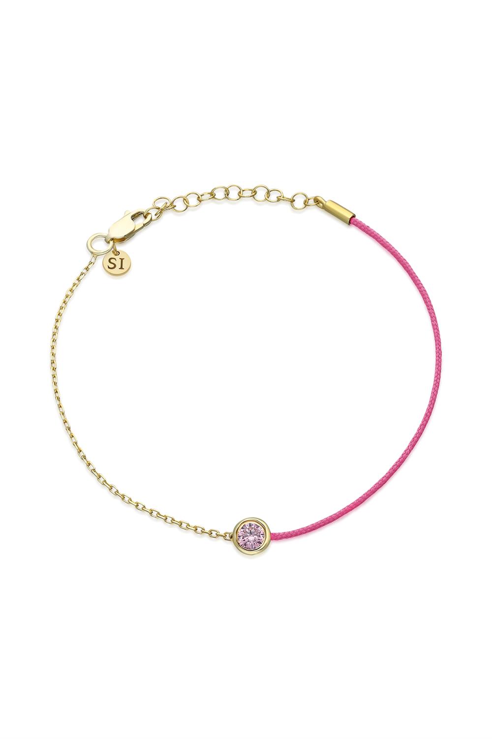 Half and Half Pembe Tektaş Bileklik