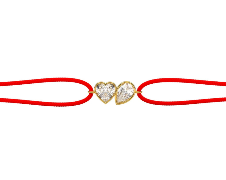 Kalp Damla İp Bileklik