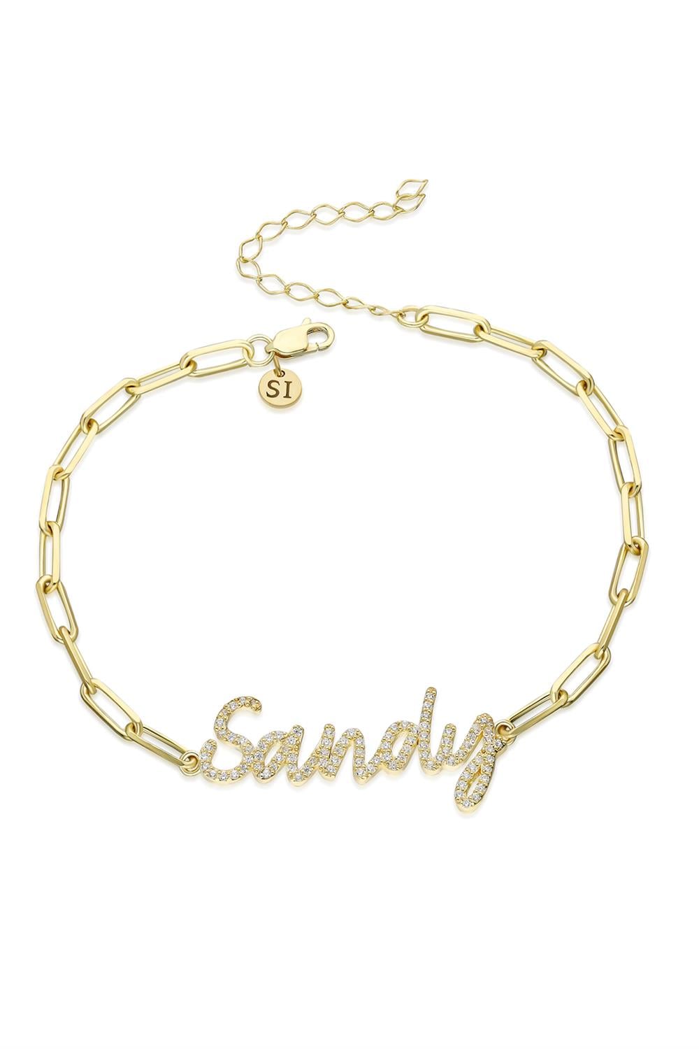 Taşlı İsim Bileklik