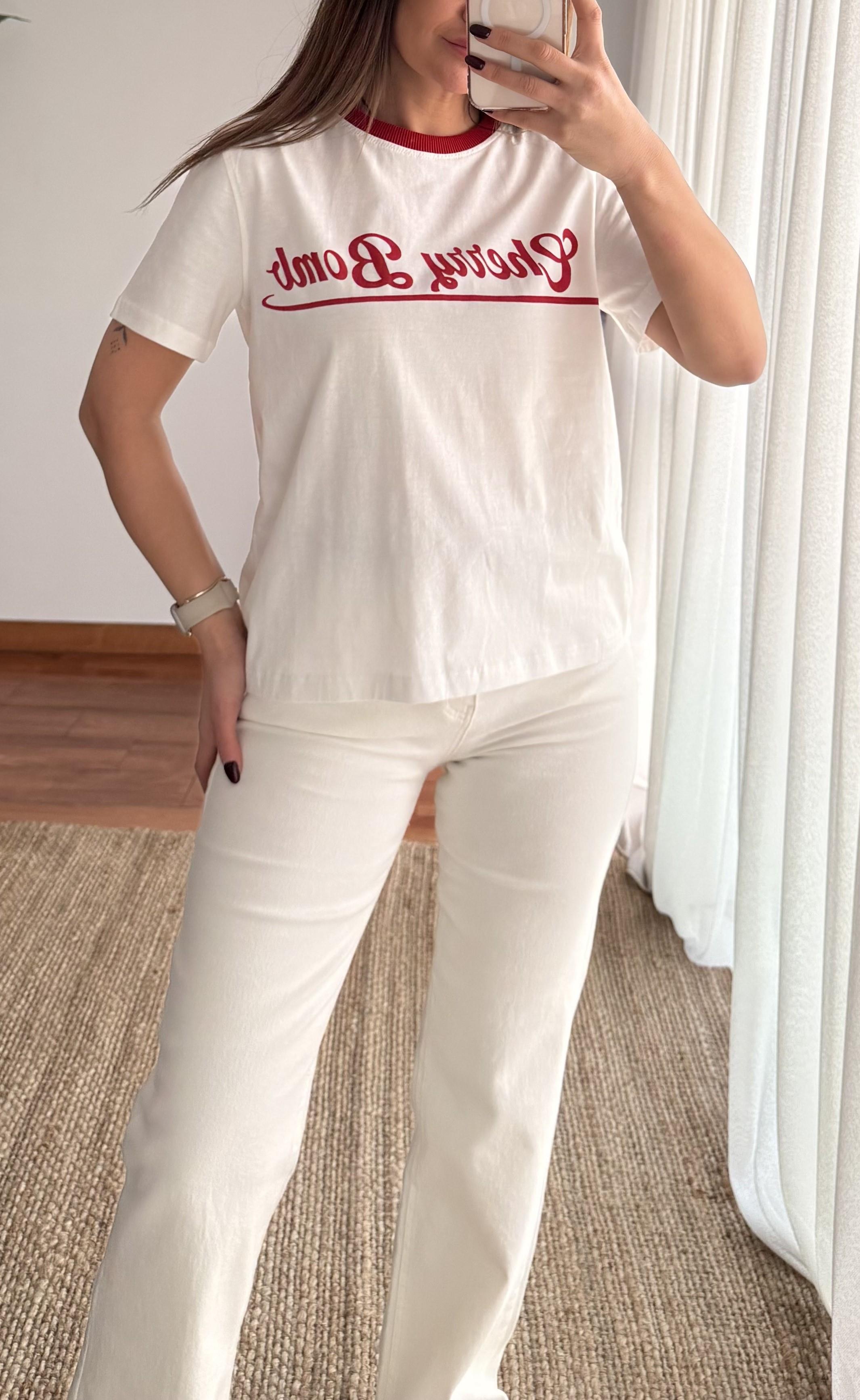  %100 Pamuk Beyaz T-Shirt