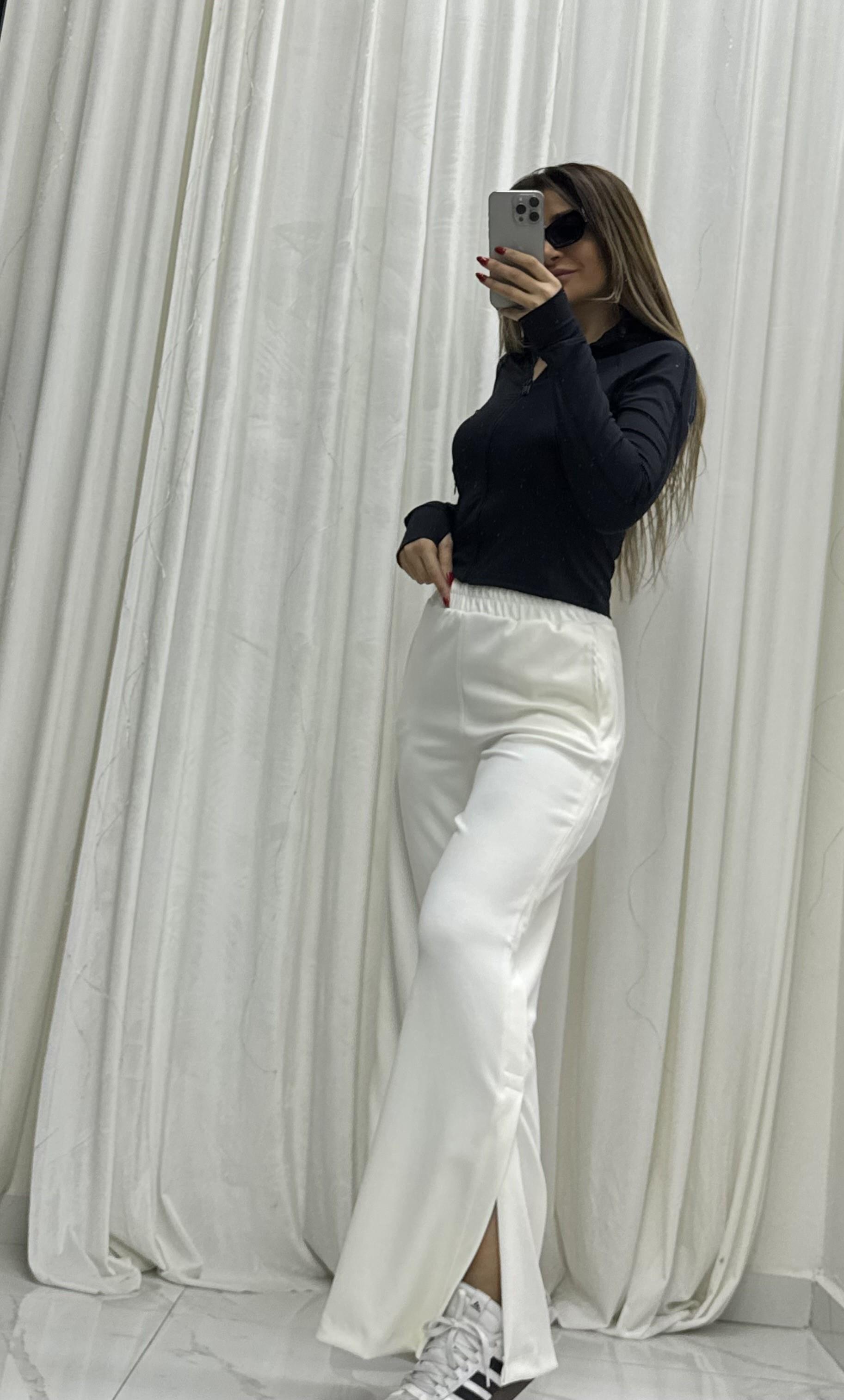 Fermuarlı Slim Fit Parmak Detaylı -siyah