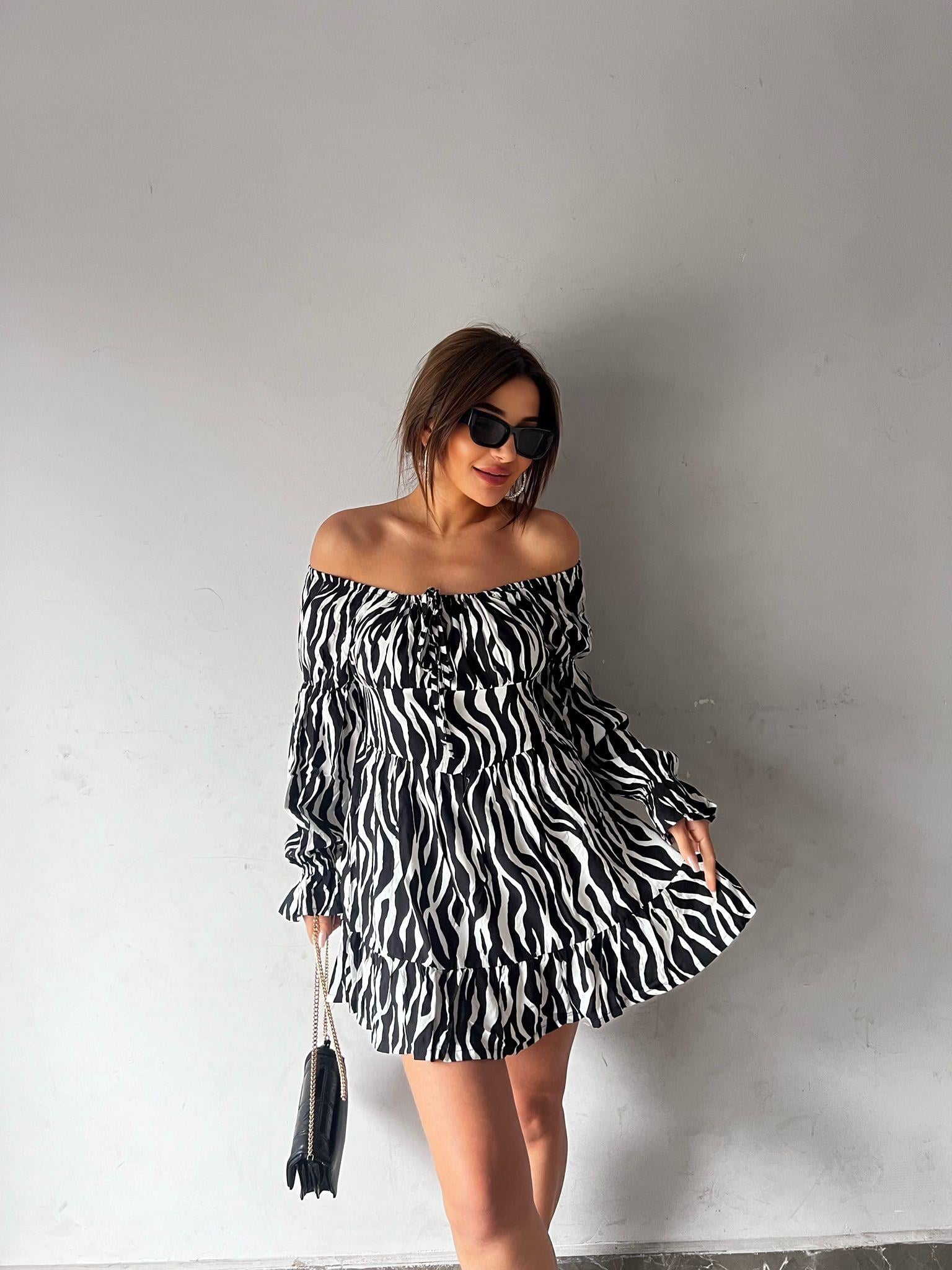 Zebra Desen Elbise