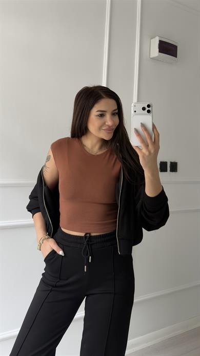 Fermuarlı Sweatshirt 2li Takım -Siyah