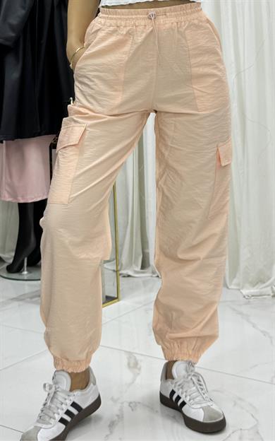 Paraşüt Jogger Pantolon Cepli Beli Lastikli-