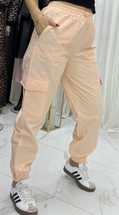 Paraşüt Jogger Pantolon Cepli Beli Lastikli-