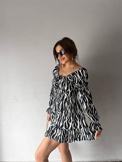 Zebra Desen Elbise