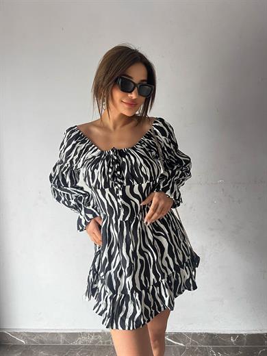 Zebra Desen Elbise