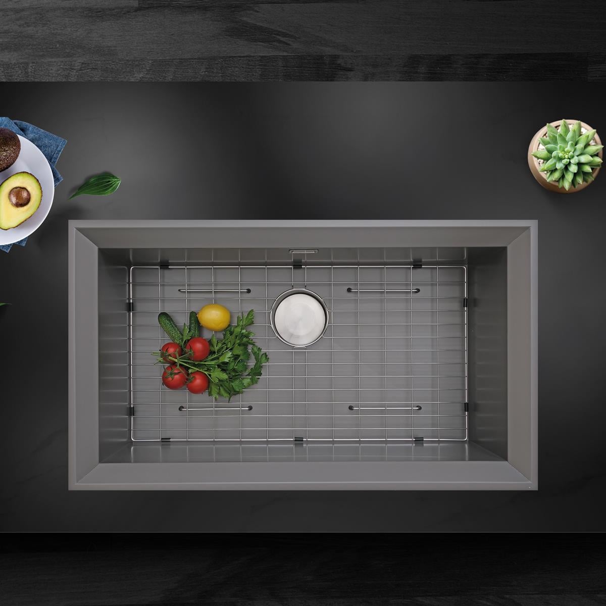 Astro El Yapımı Nano Eviye Seti 85x48 cm Mat Gri (Gun Grey)