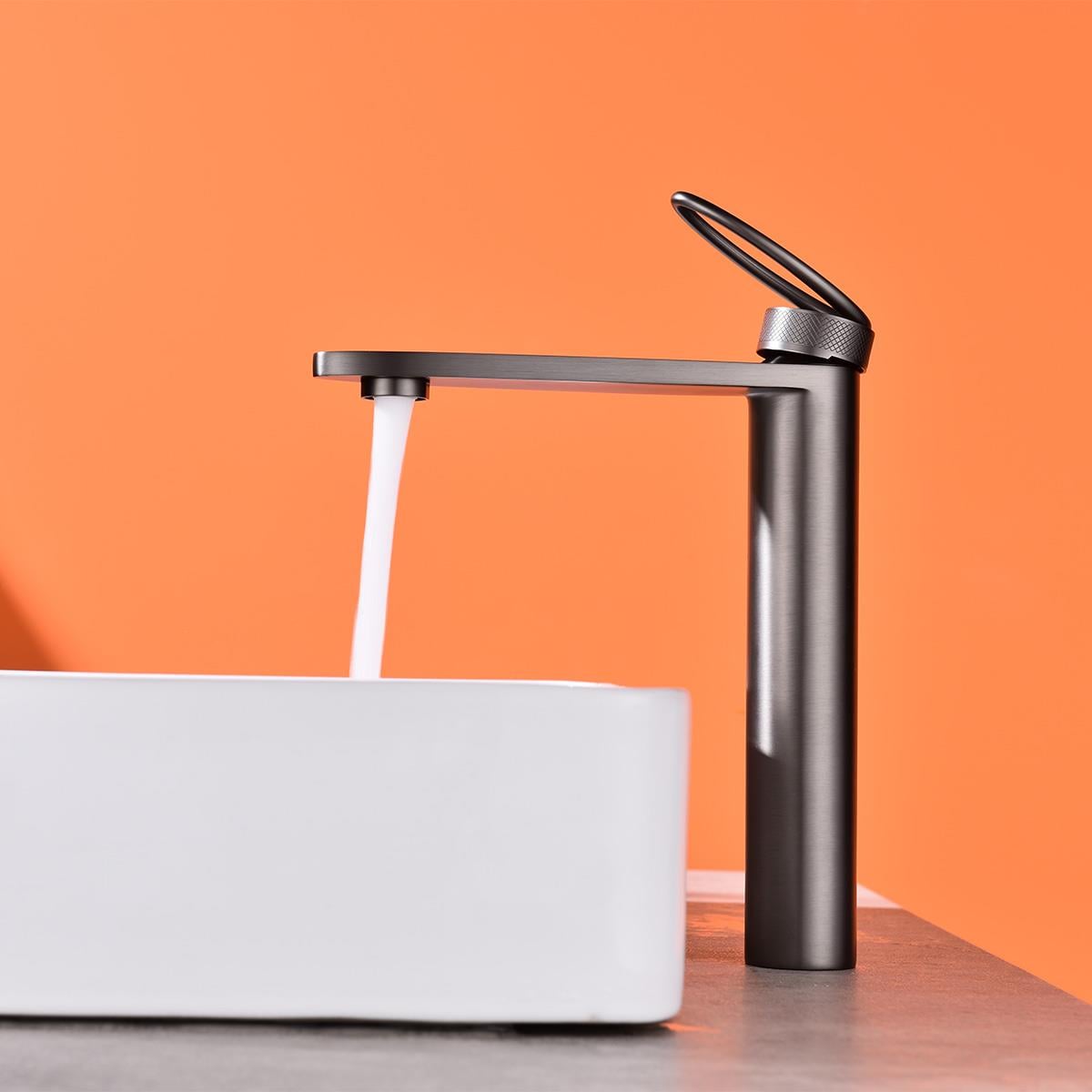 Eterna XL Yüksek Lavabo Bataryası Gun Metal