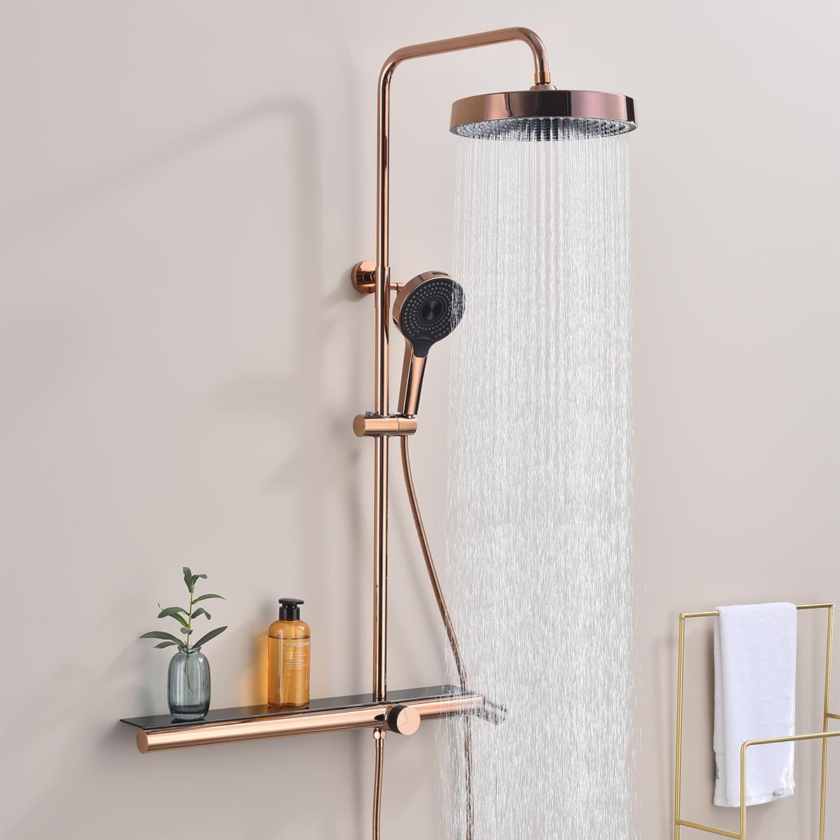Luxor 3 Fonksiyonlu Duş Seti (Rose Gold)