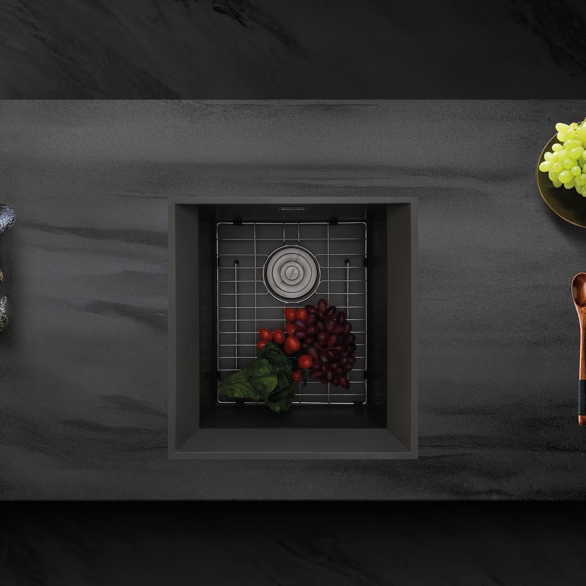Marea El Yapımı Nano Eviye Seti 45x48 cm Mat Gri (Gun Grey)
