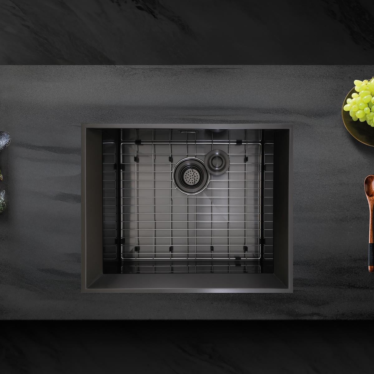 Marea El Yapımı PVD Eviye Seti 60x48 cm Siyah (Black)